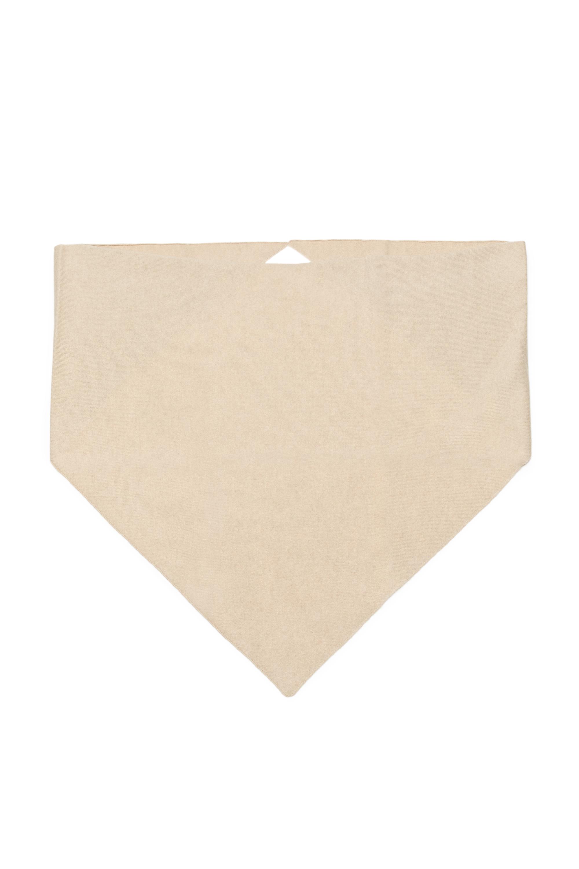 Medium wool cashmere blend knit bandana — MINK