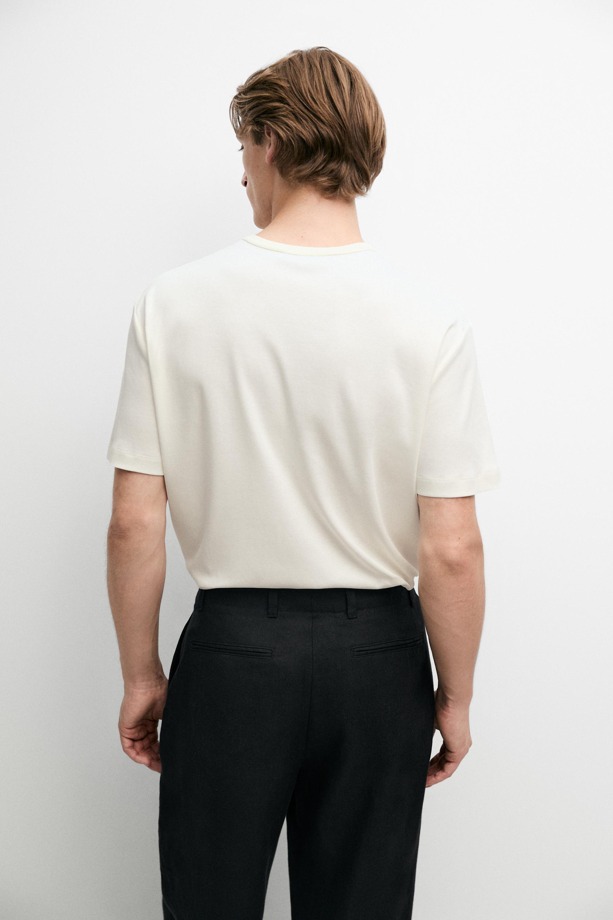 100% Cotton Short-Sleeve T-Shirt — Vanilla
