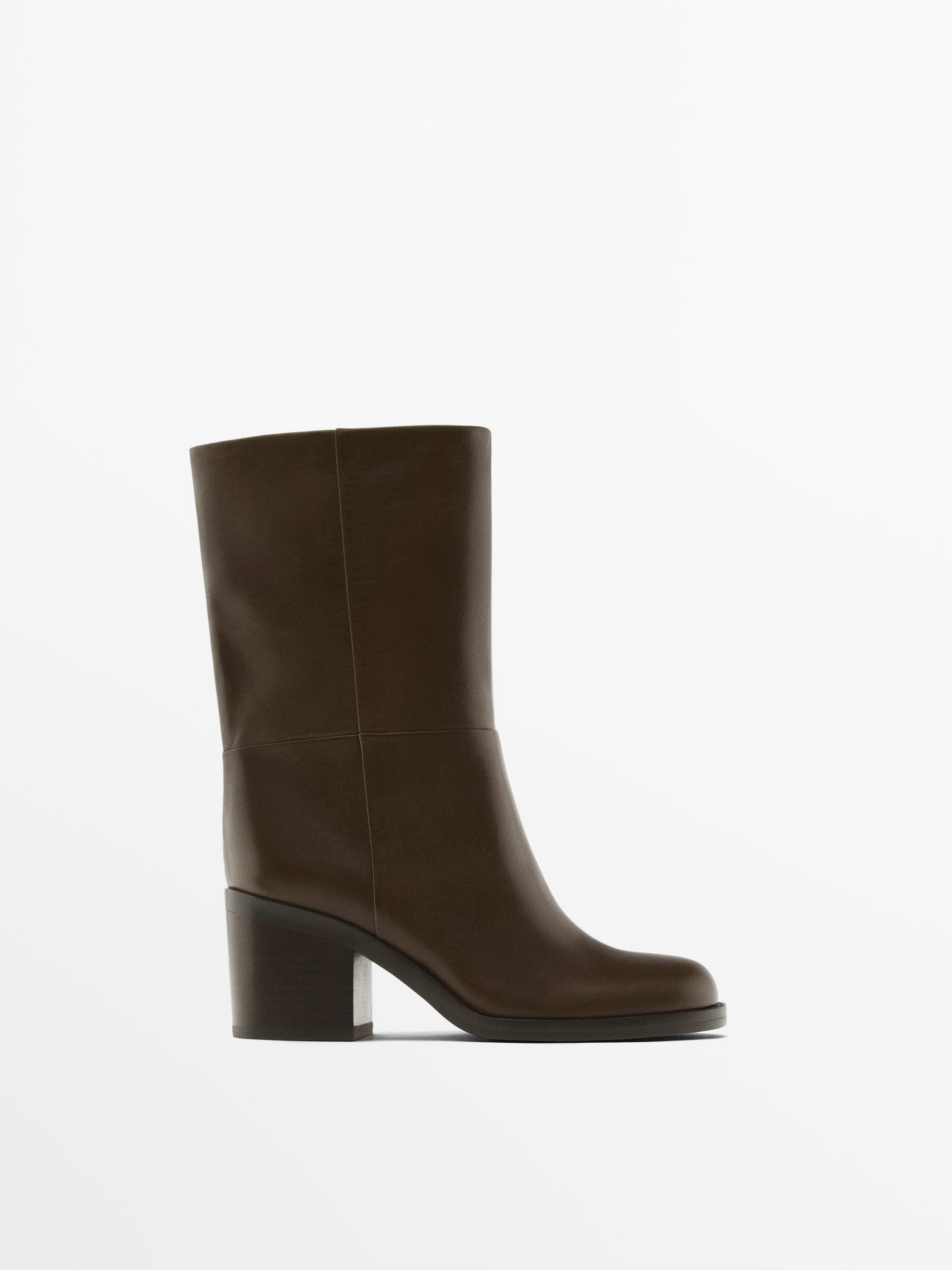 Massimo dutti leather boots best sale