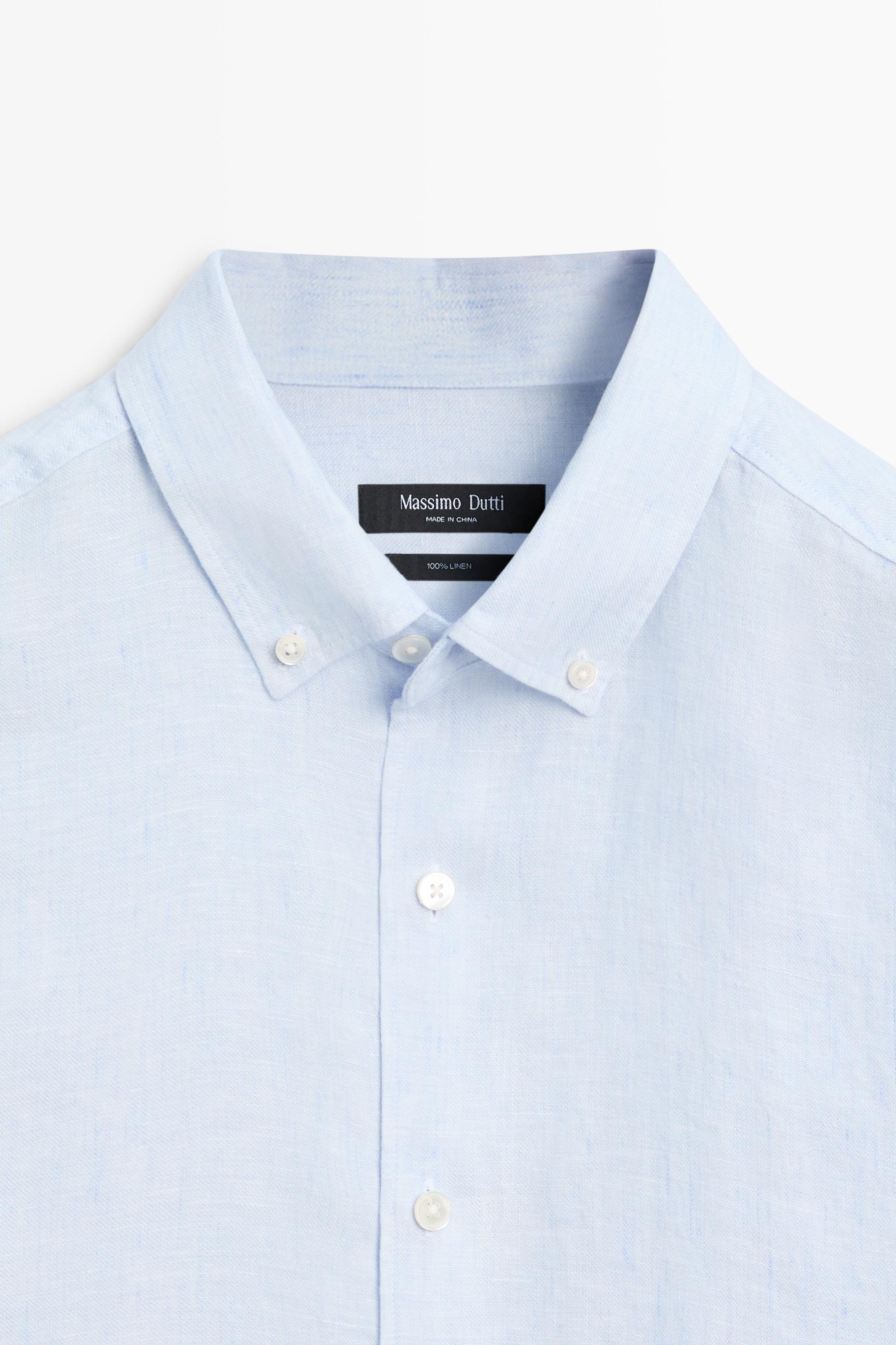100% linen shirt — Sky blue