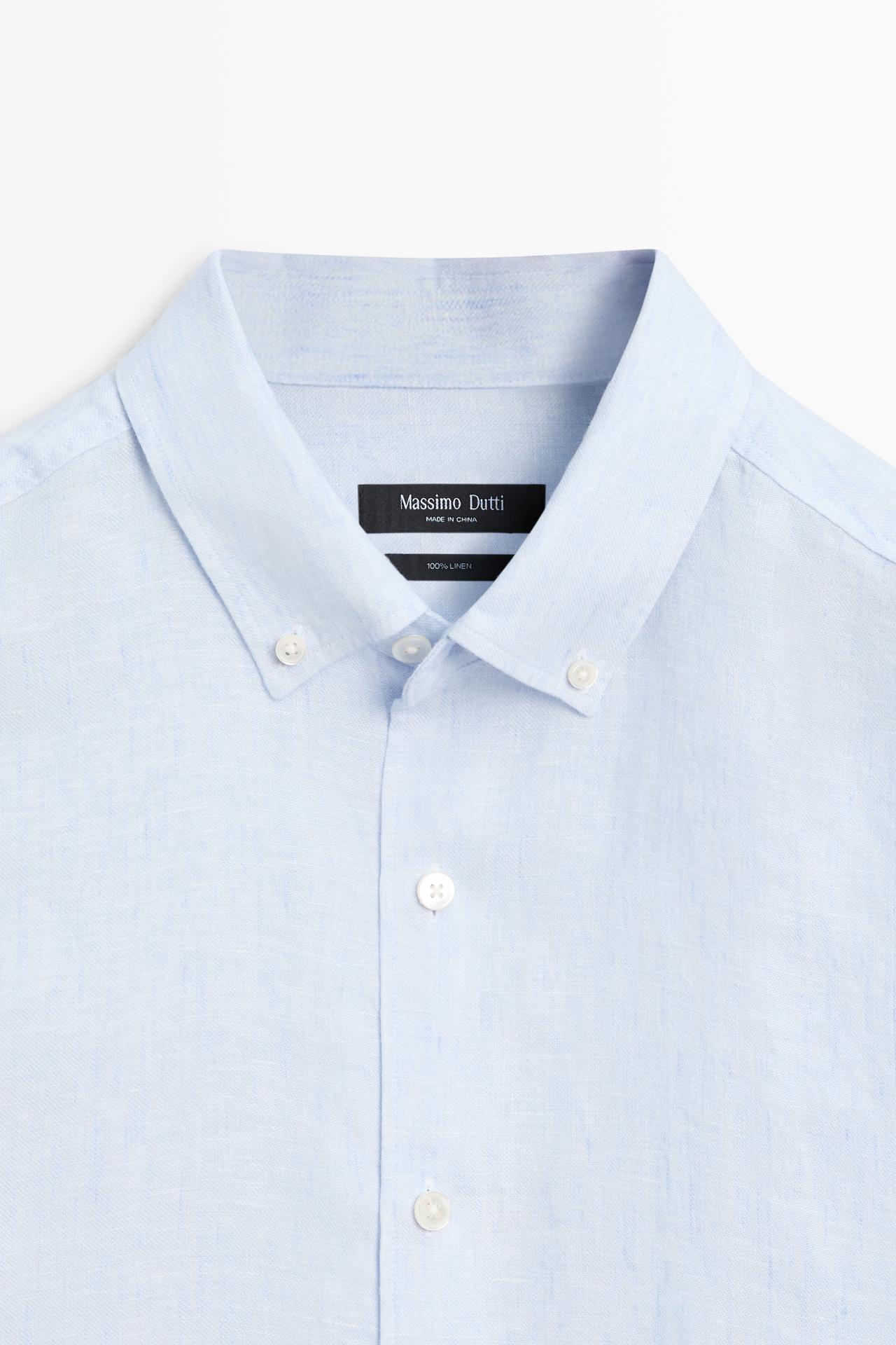 100% linen shirt — Sky blue