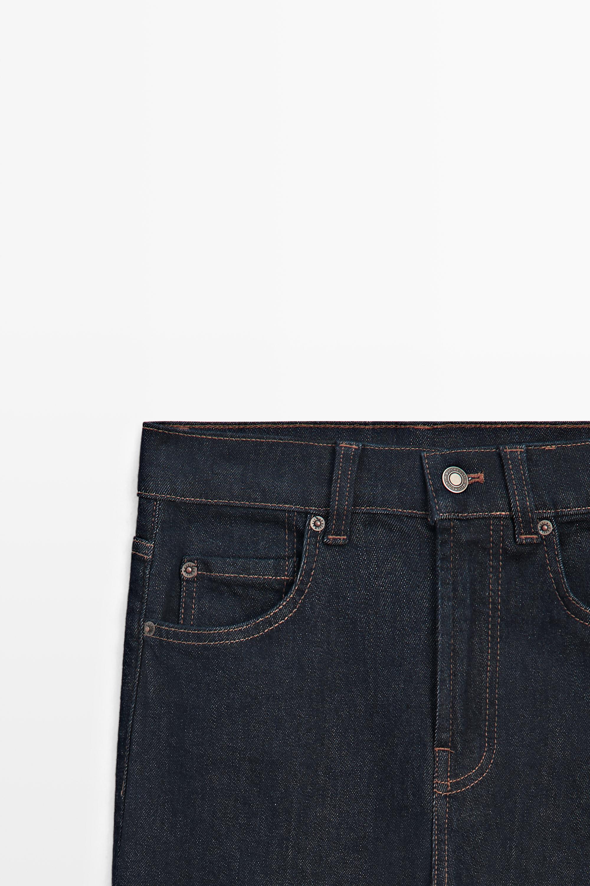 High-waist skinny flare jeans — DARK BLUE