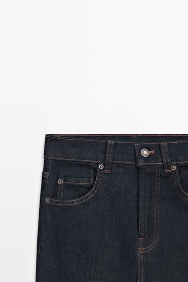 High-waist skinny flare jeans — DARK BLUE 4