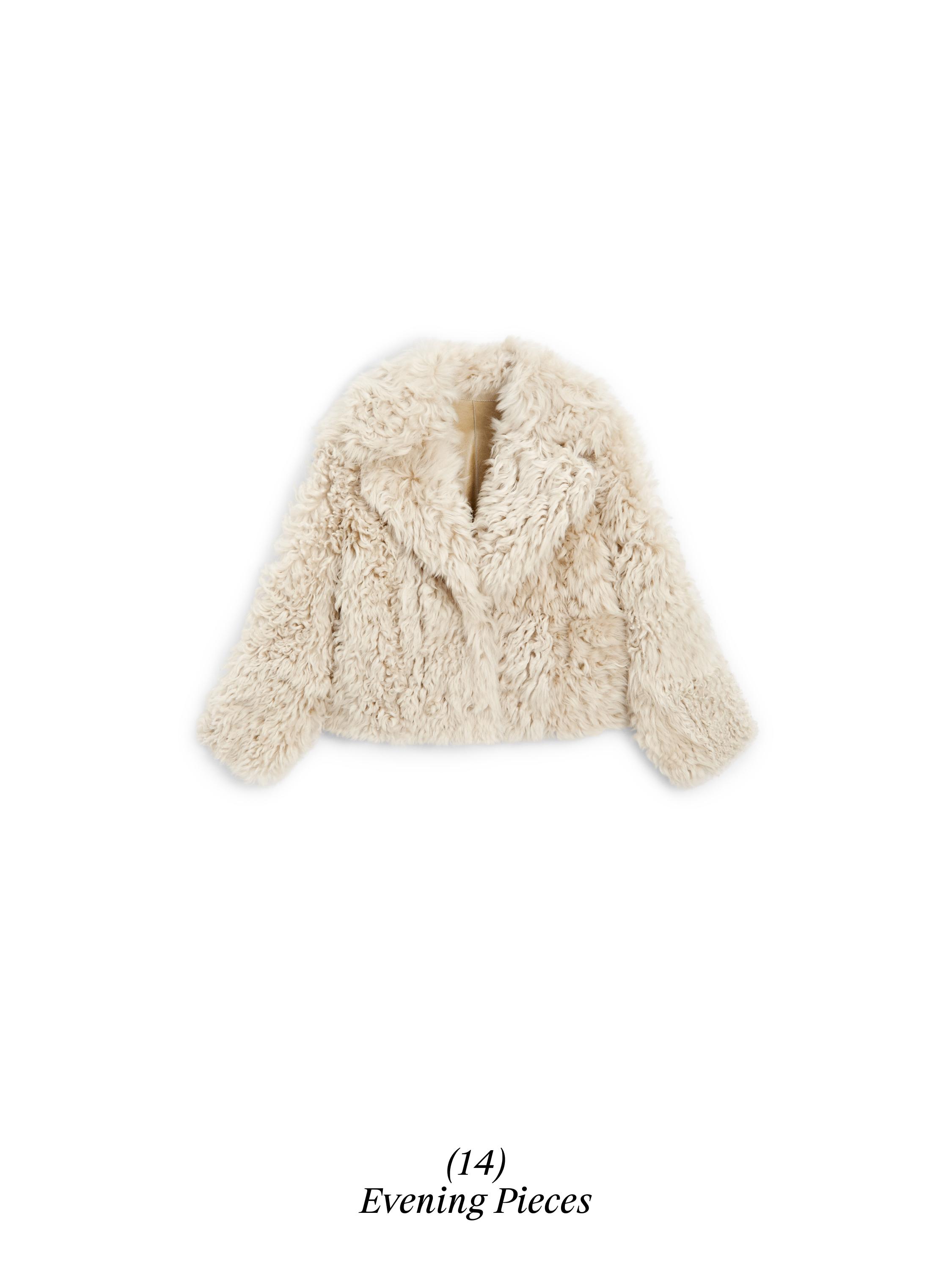 Short leather coat with fur - STUDIO — CREAM