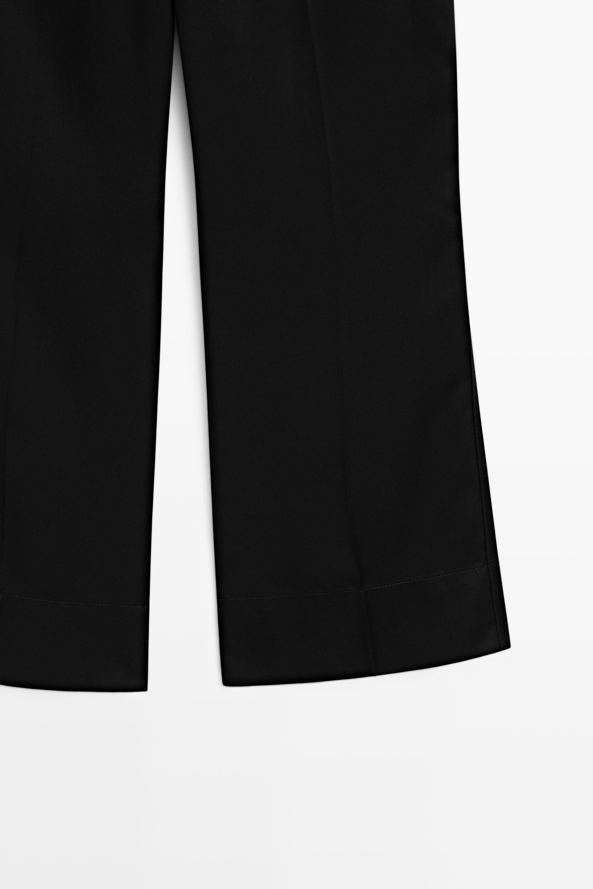 Cropped flare pants — BLACK