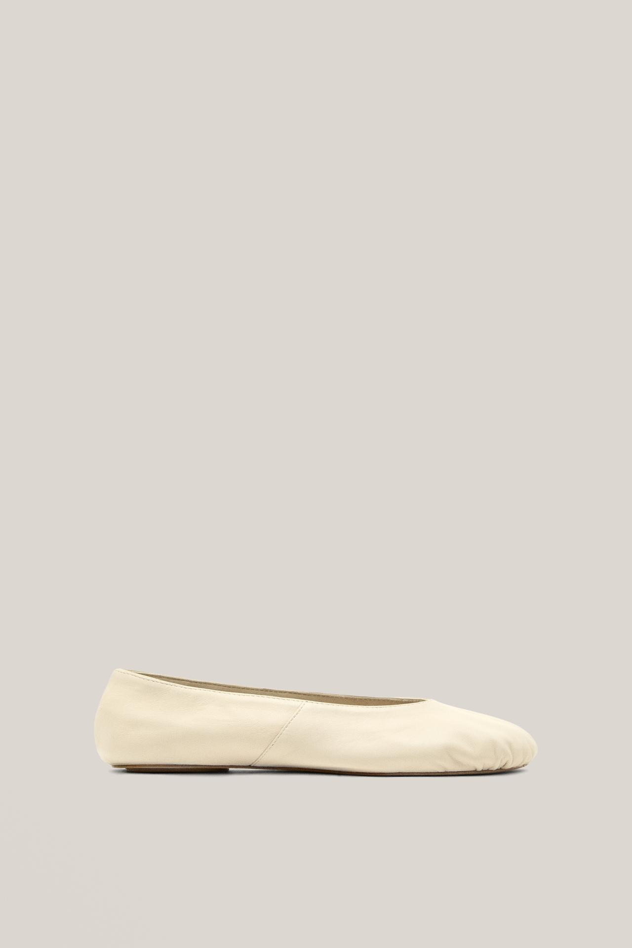 Ballerine En Cuir Souple - Édition Limitée - Vanille - 36 - Massimo Dutti - Femme