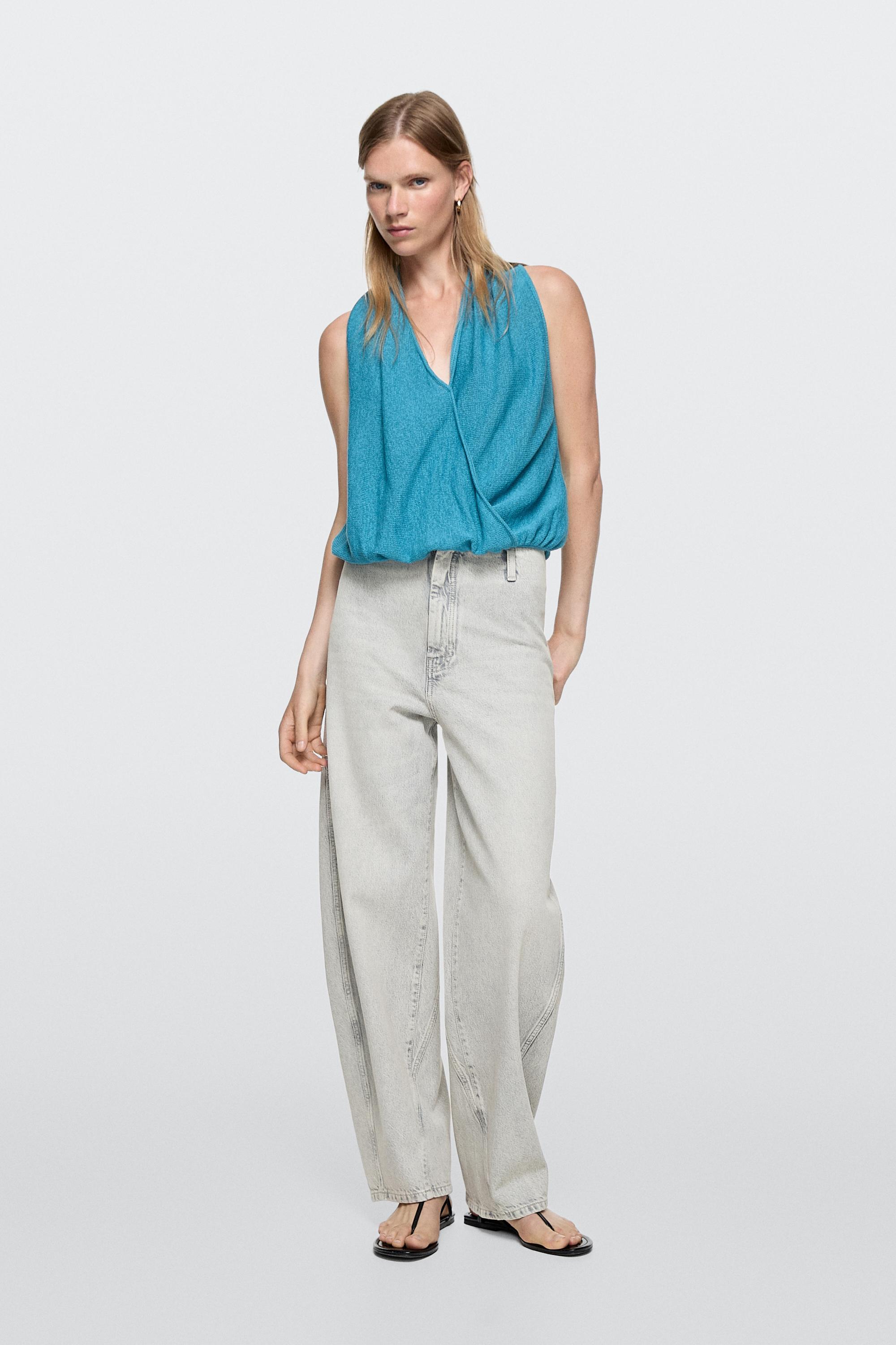 Barrel fit jeans with waist detail - LIMITED EDITION — PEARL GREY