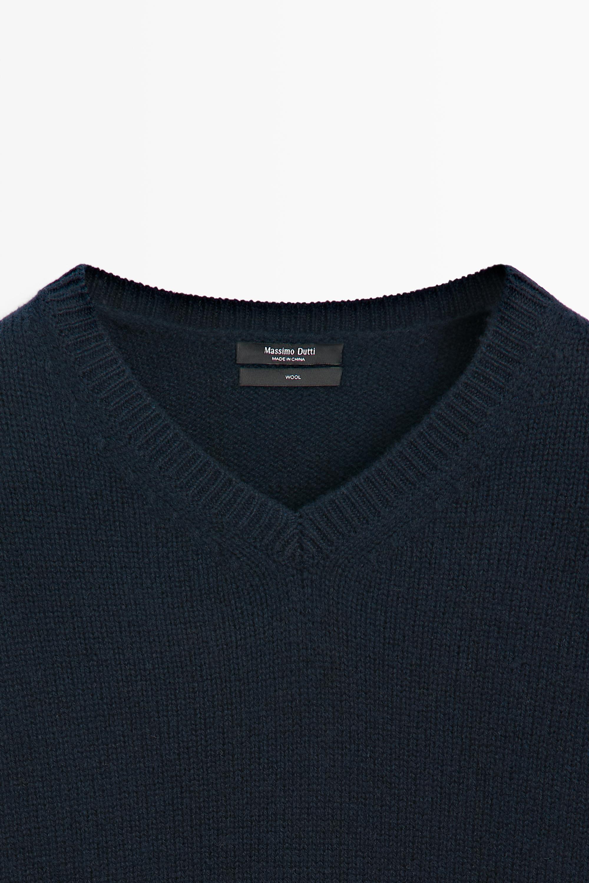 Massimo Dutti %100 Yün Oversize Triko Kazak görsel 7