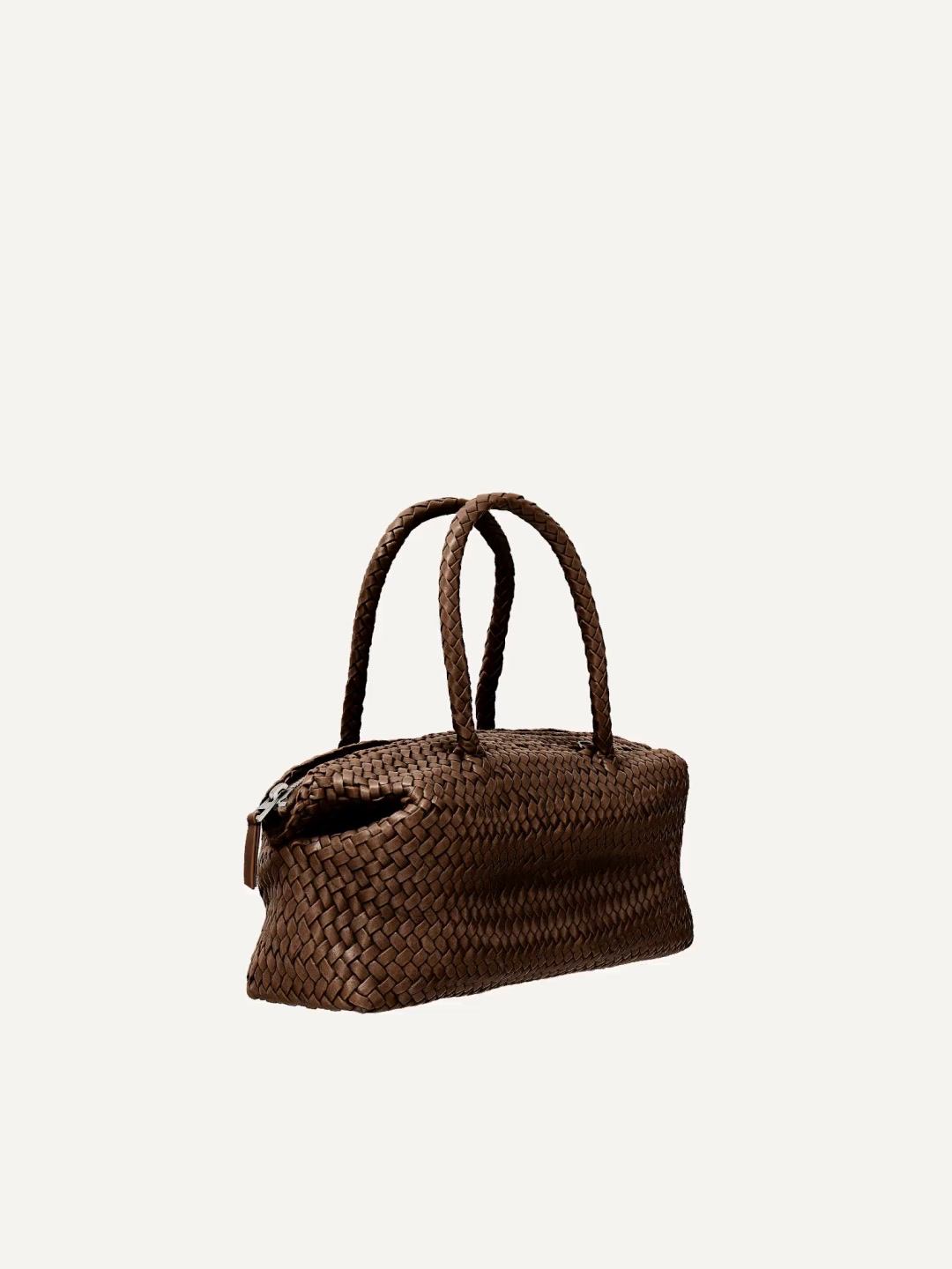 Bolso pequeño satchel trenzado piel napa