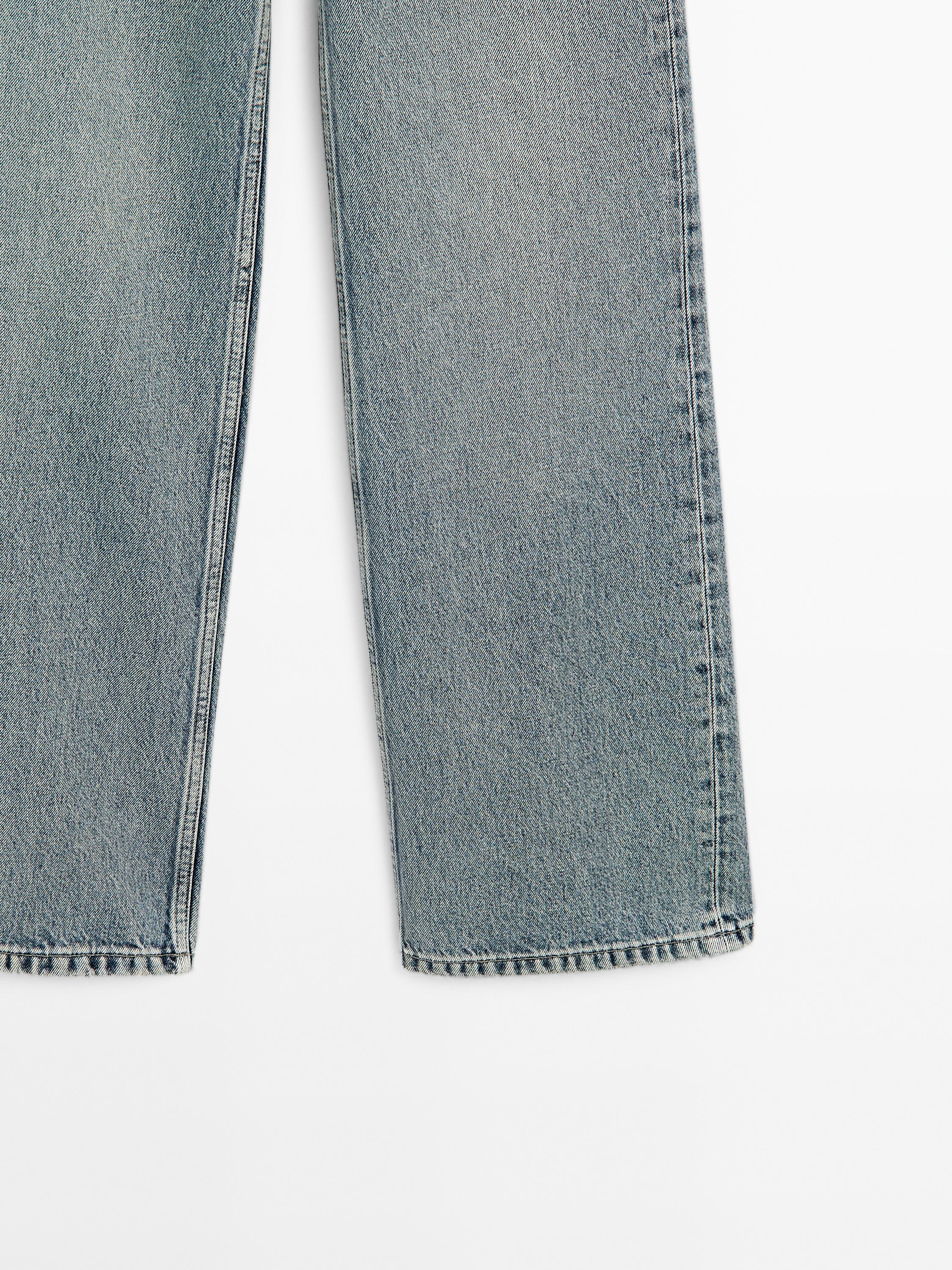 High-waist wide-leg jeans