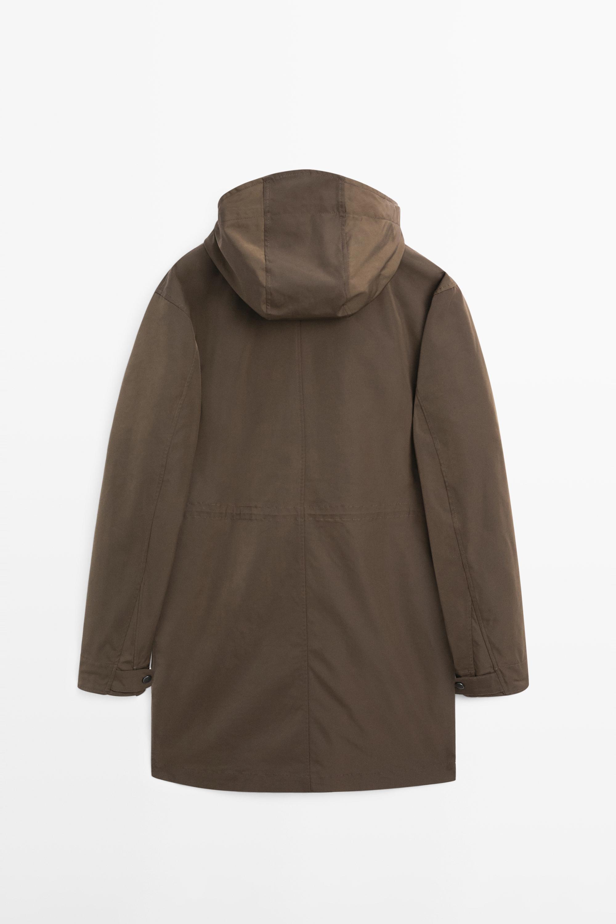 Long technical parka with detachable interior — CAREY