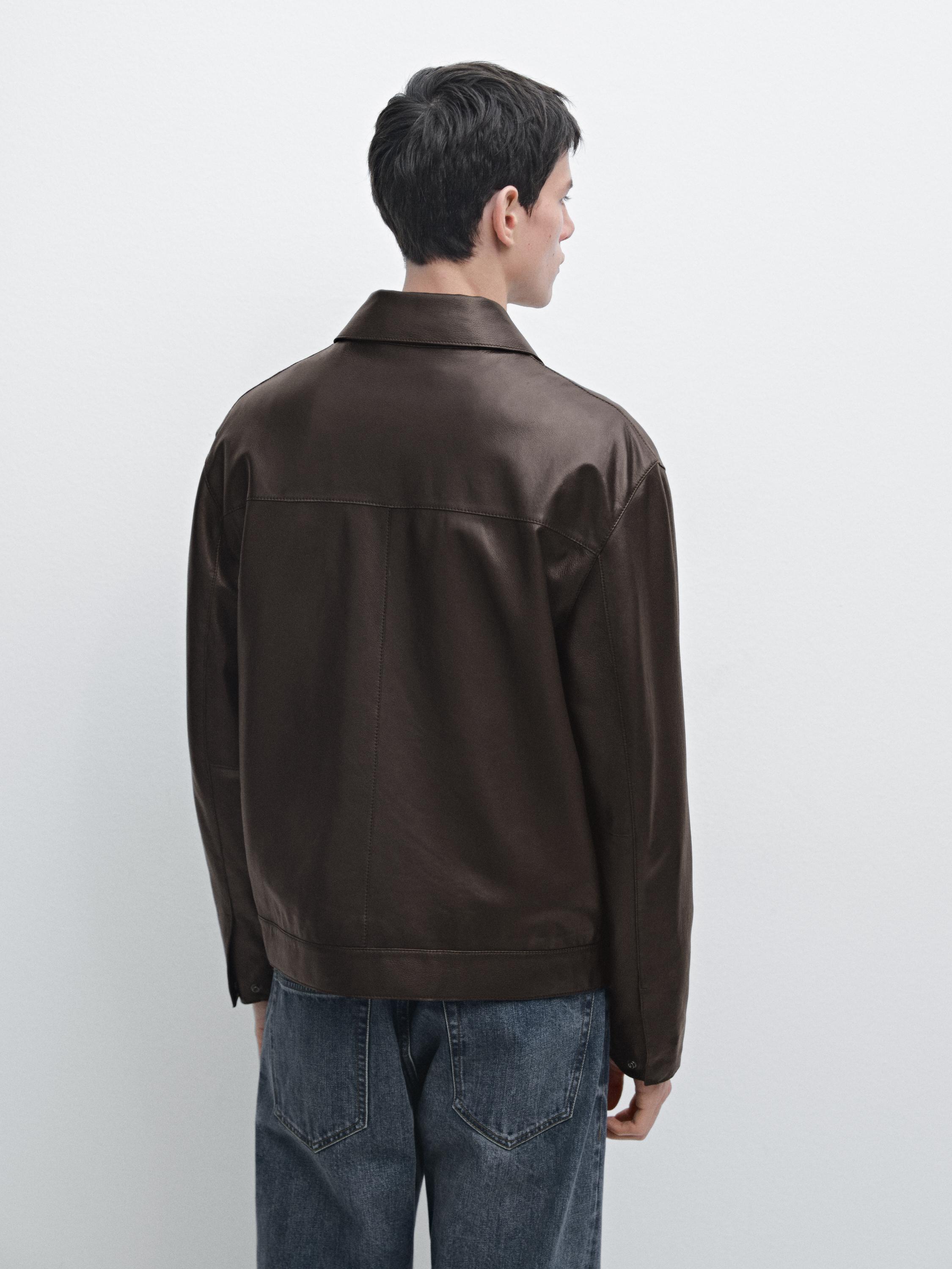 Nappa sheepskin jacket — BROWN