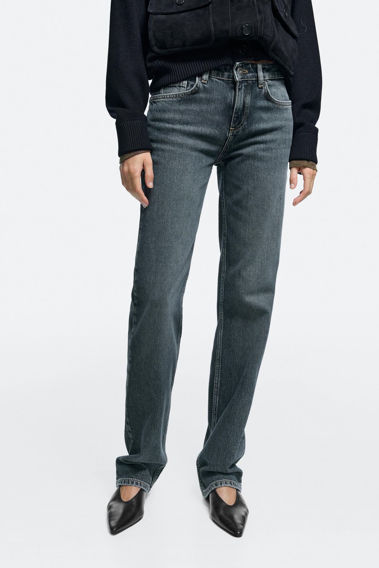 Low-rise straight-leg jeans — MEDIUM BLUE