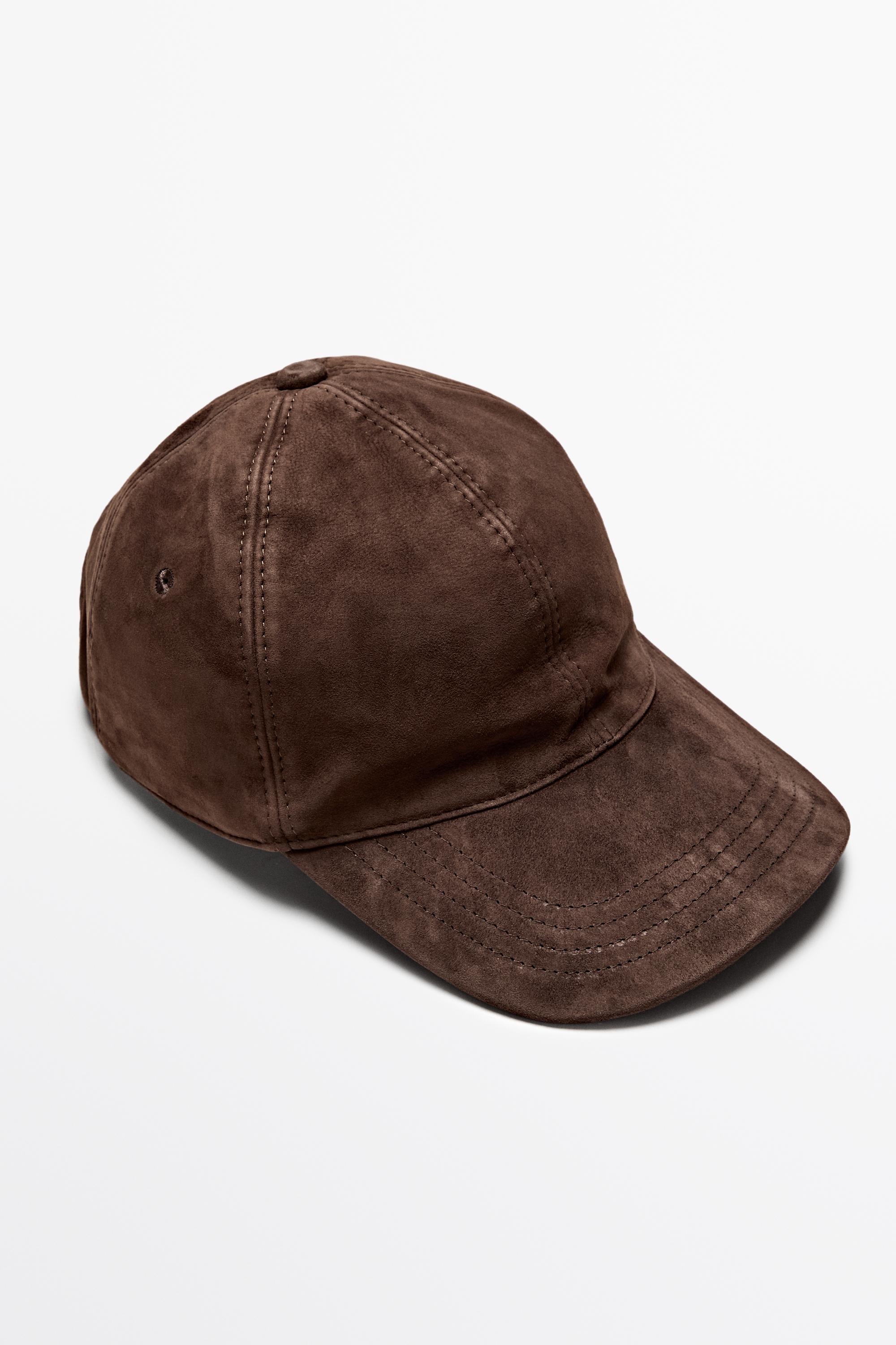 Suede leather cap