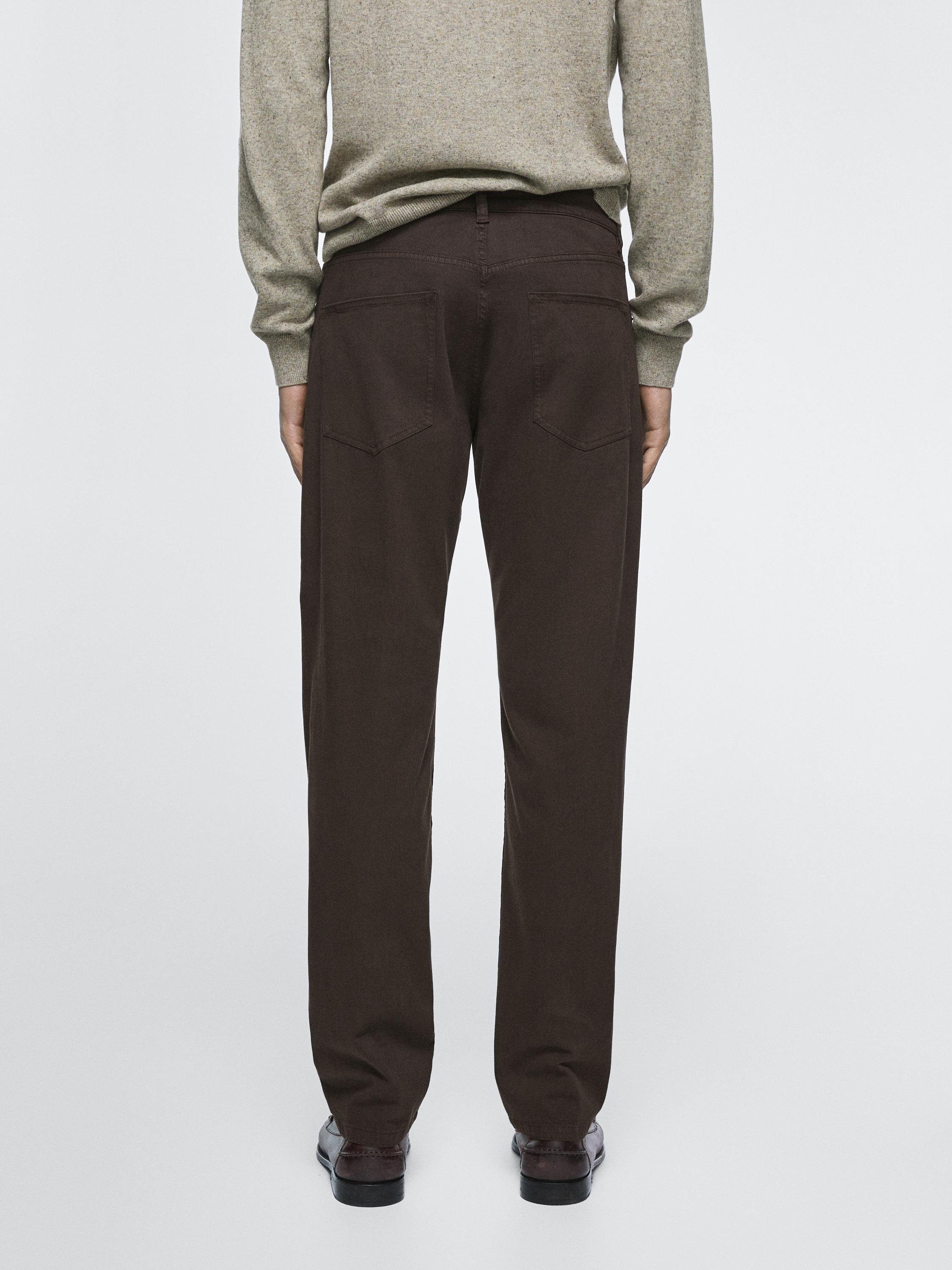 Tapered fit jeans — BROWN