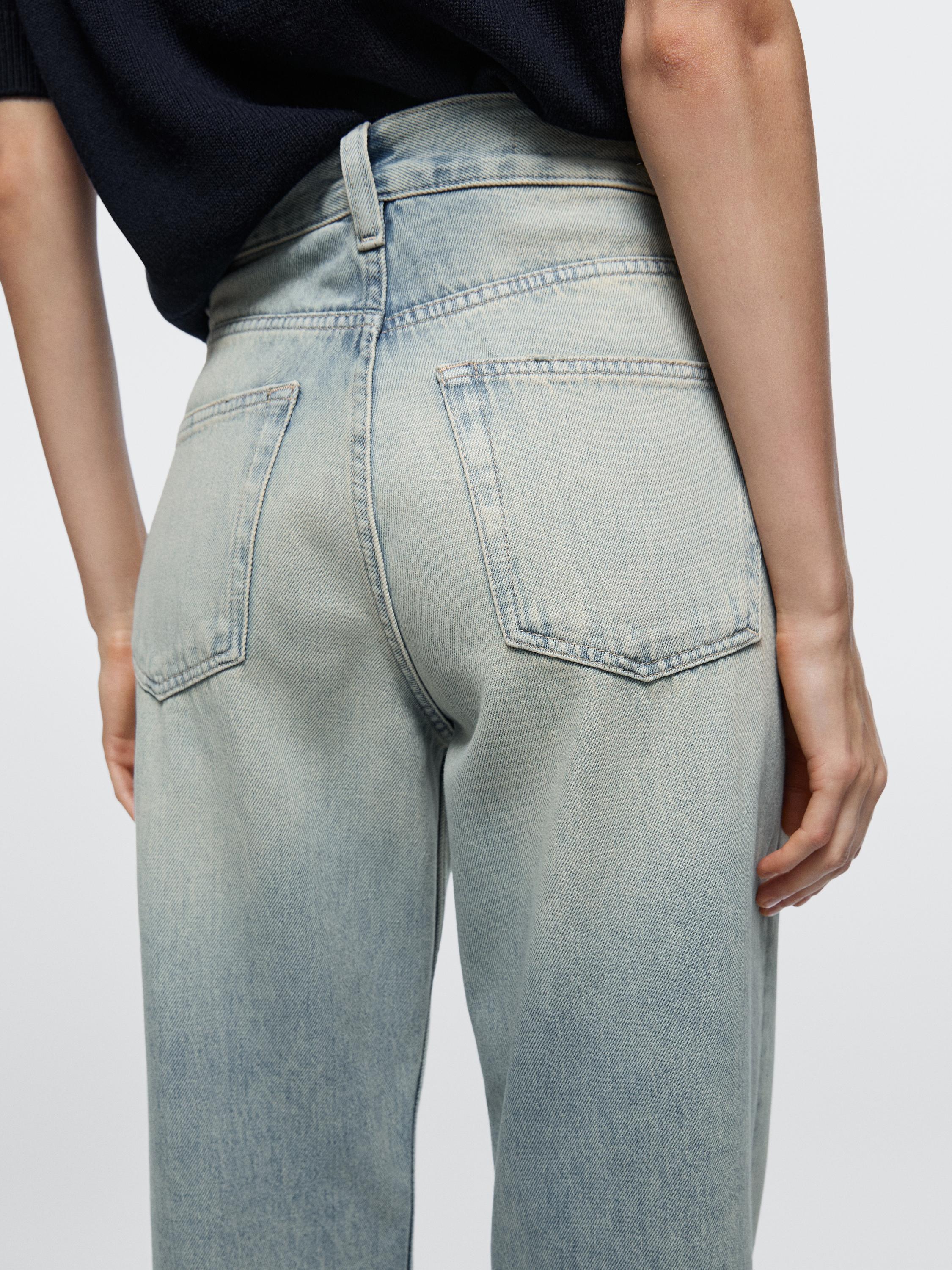 High-waist wide-leg jeans — BLUE