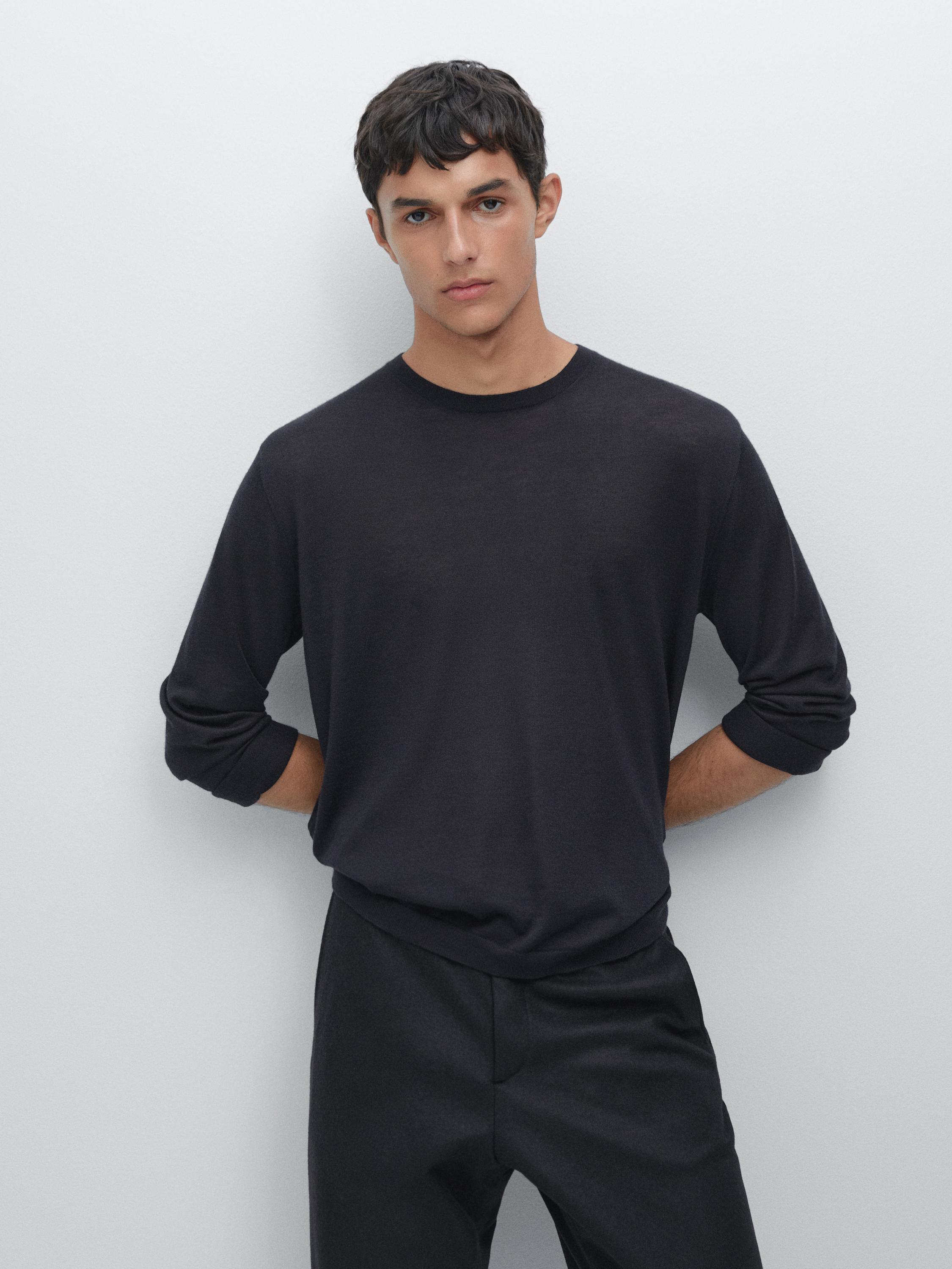 100 % kašmyro megztinis apskrita iškirpte