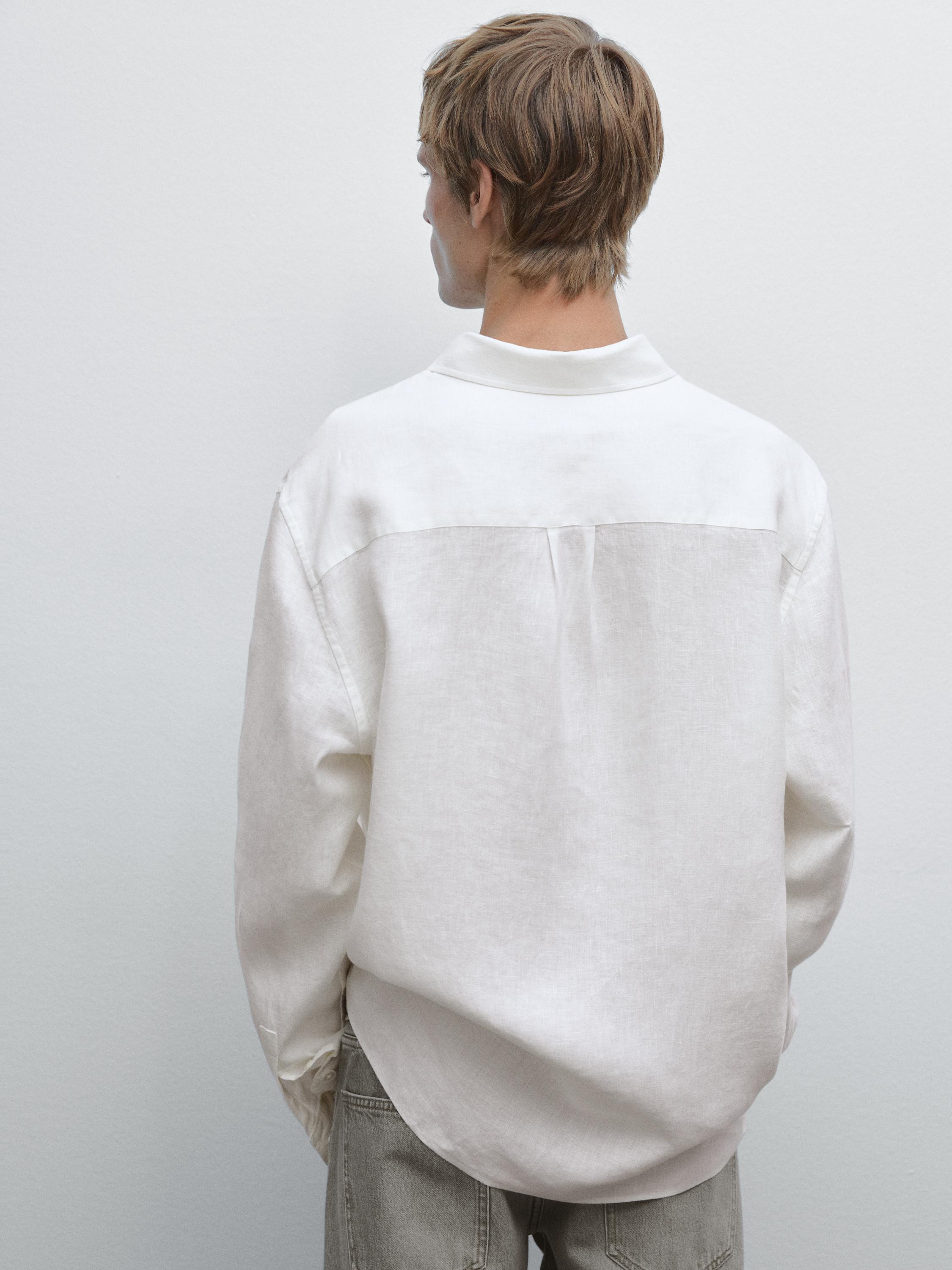 Kemeja regular fit linen 100%