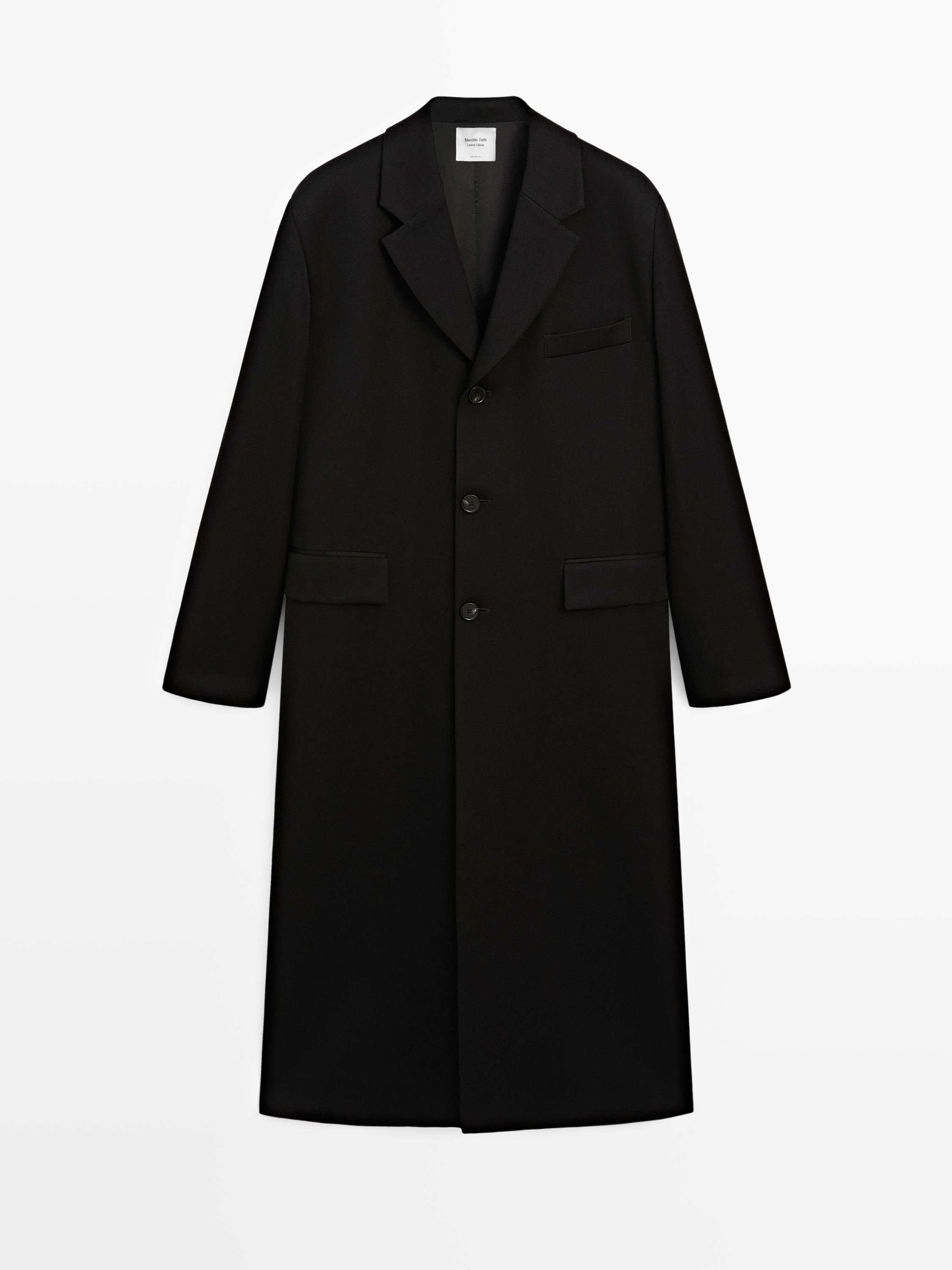 Long coat, 100% wool - LIMITED
