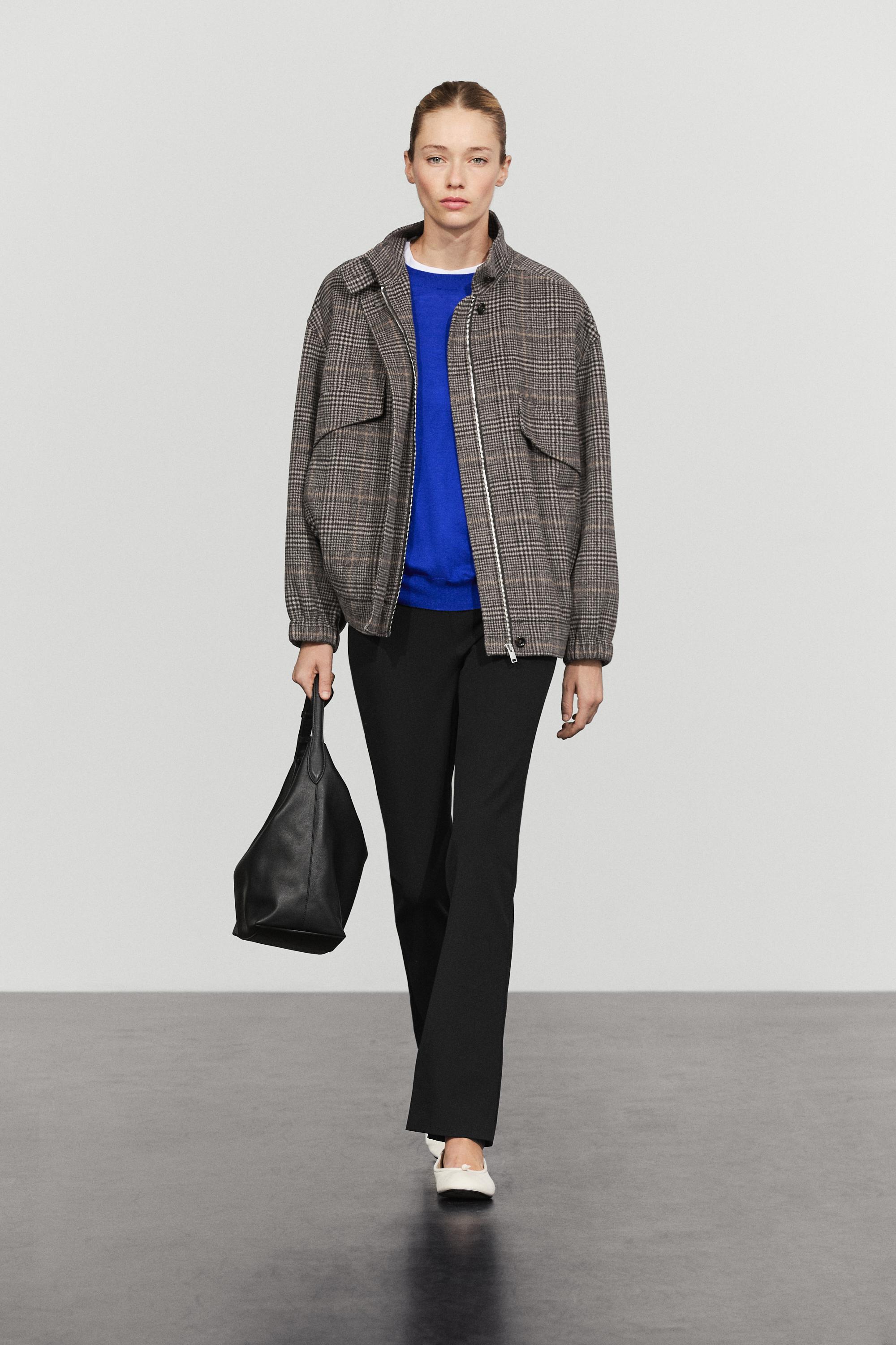 Chaqueta bomber cuadros