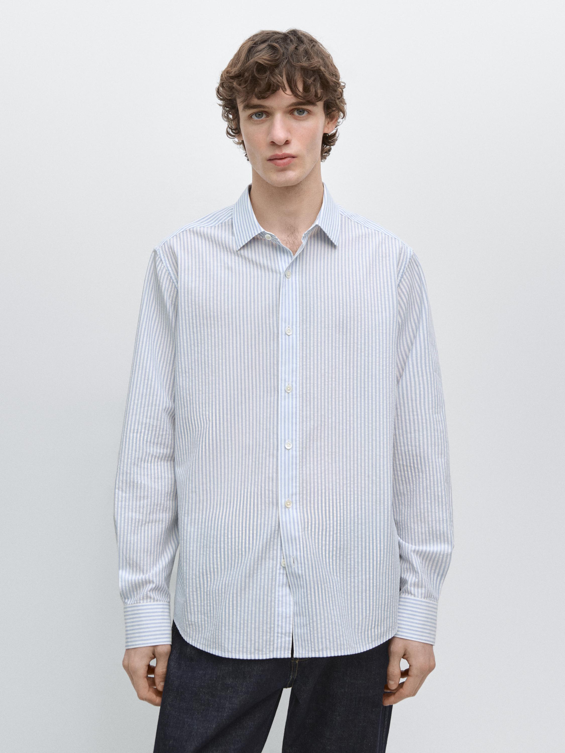 Chemise à rayures 100&nbsp;% coton