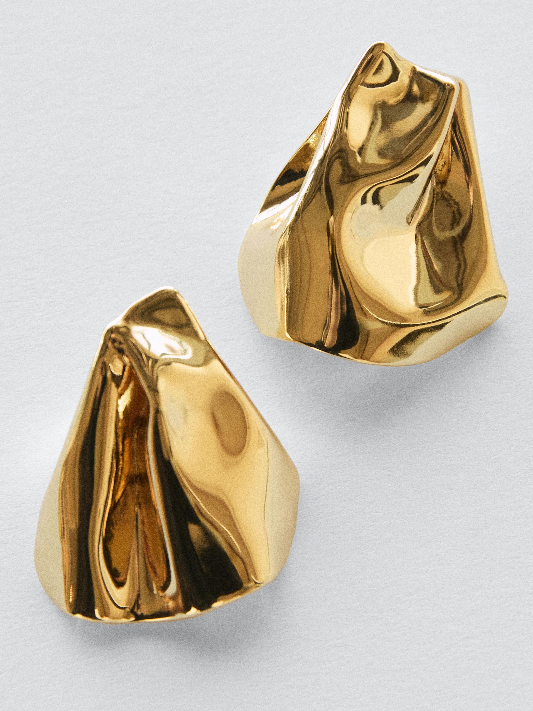 Boucles d’oreilles moyennes plissées