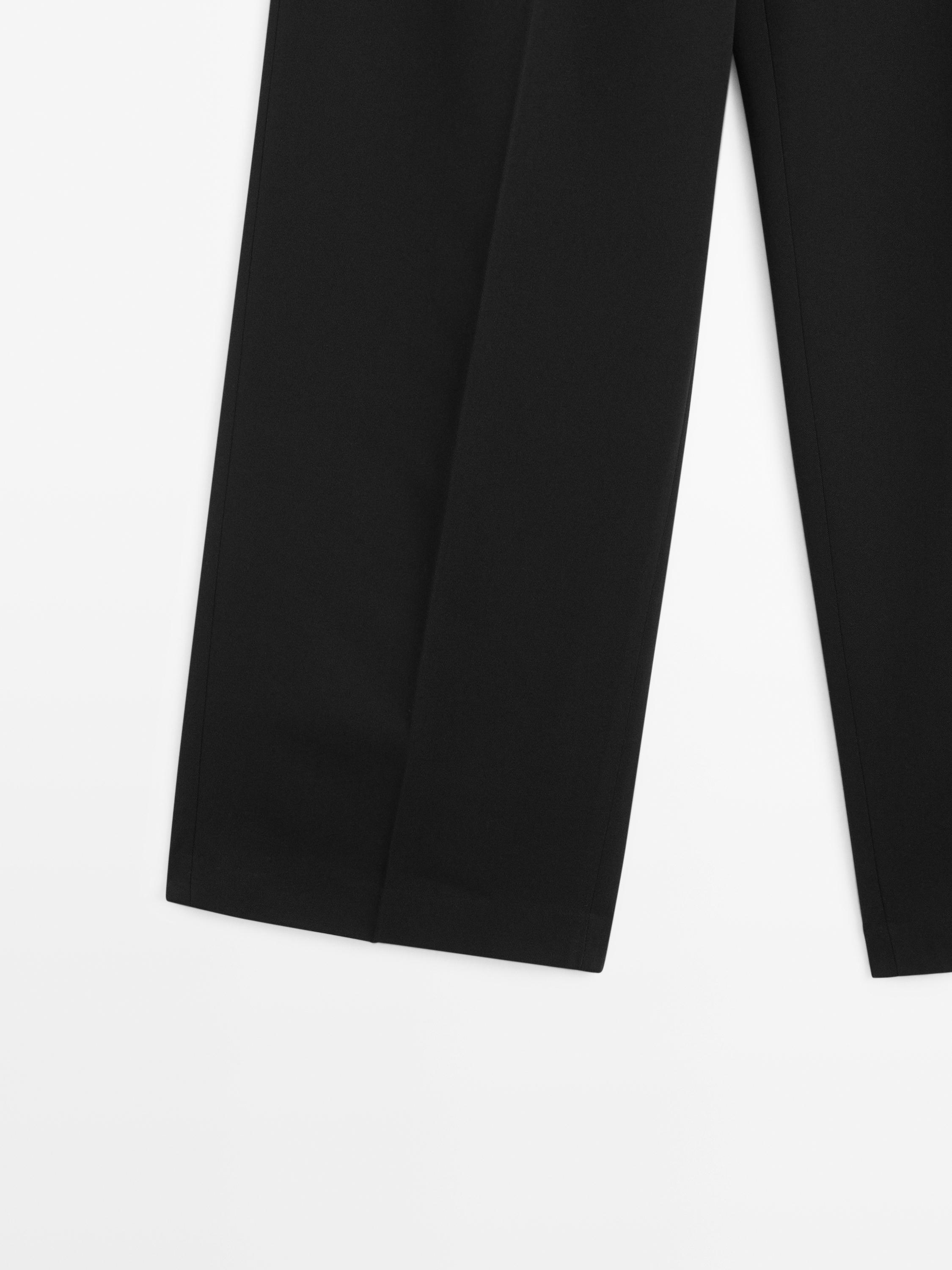 Darted trousers with tab detail