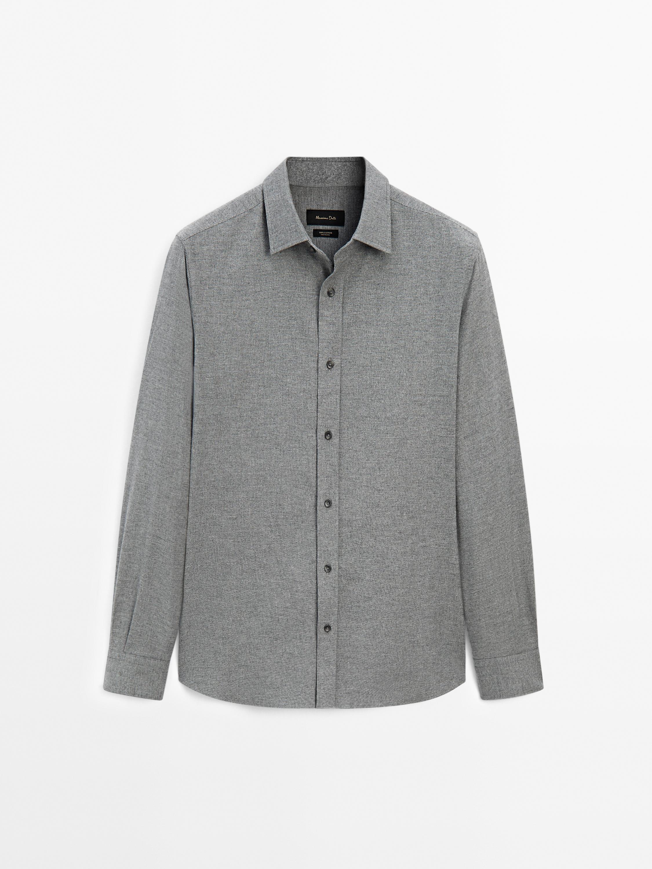 100% cotton houndstooth shirt