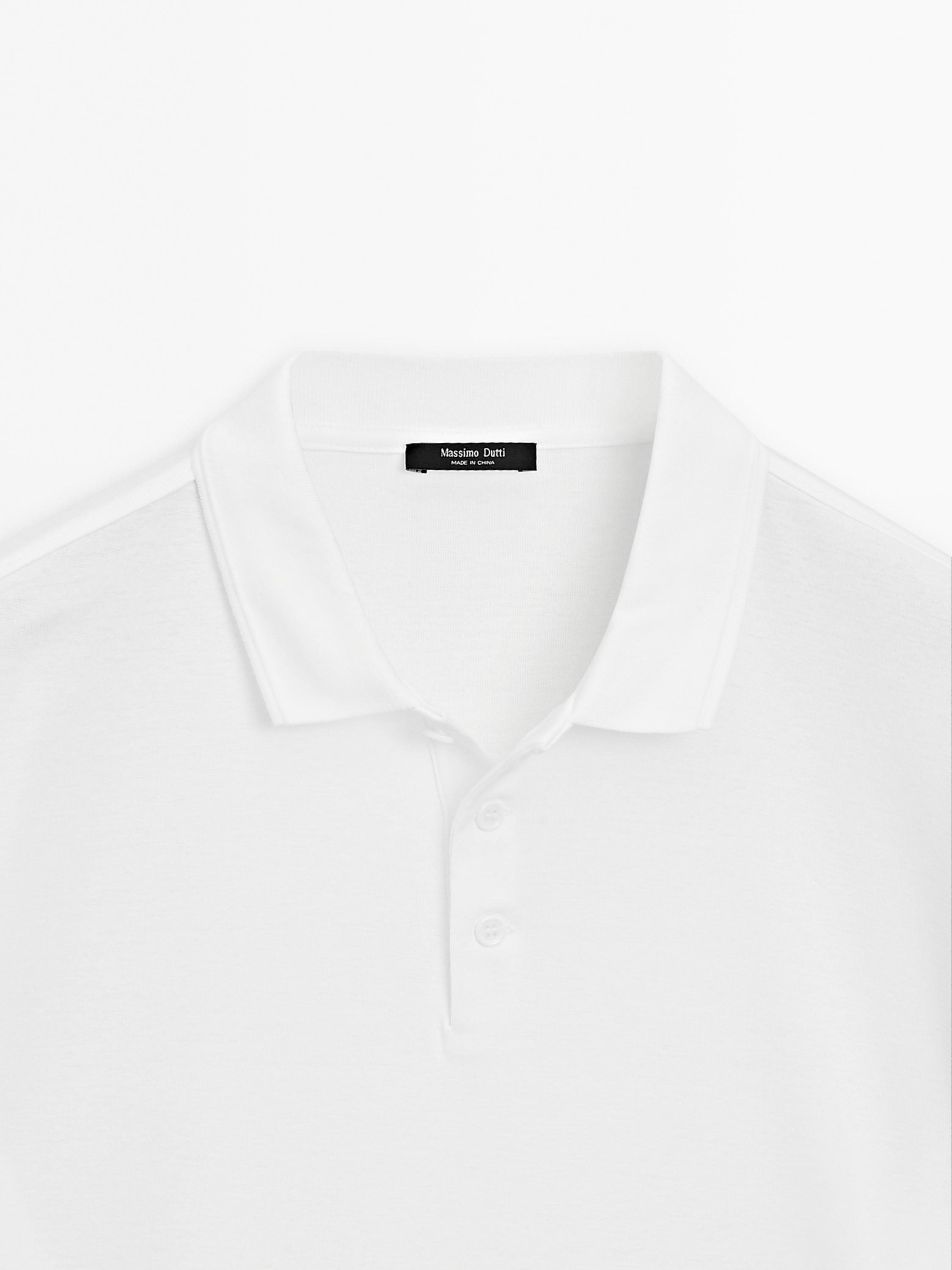Short sleeve polo shirt with collar detail