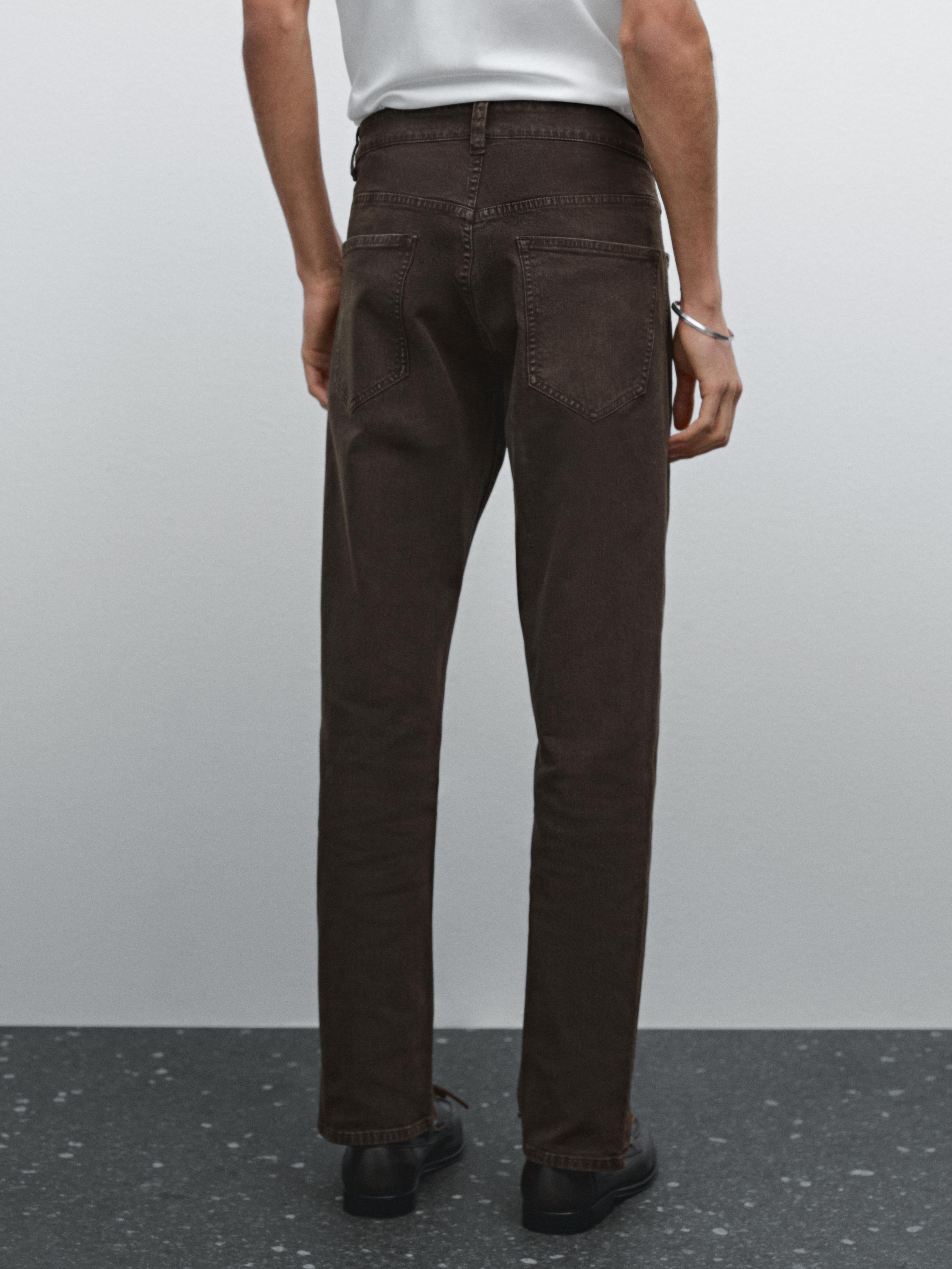 Relaxed fit denim trousers