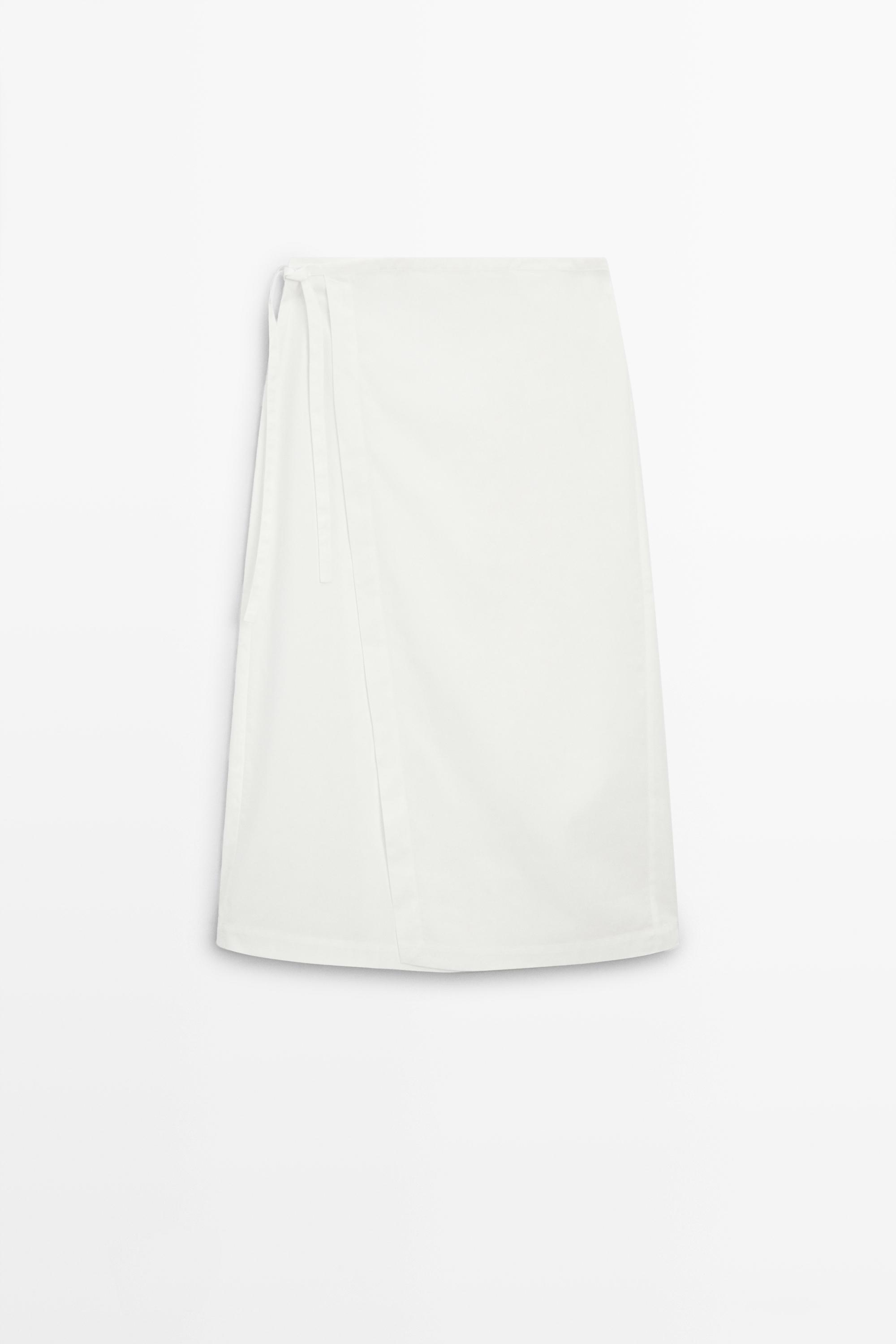 Wrap midi skirt - STUDIO — CREAM