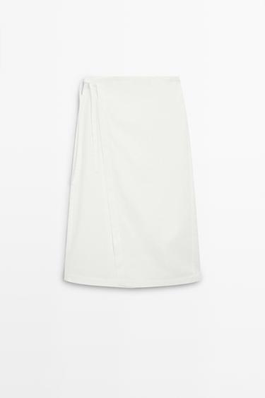 Wrap midi skirt - STUDIO — CREAM 2