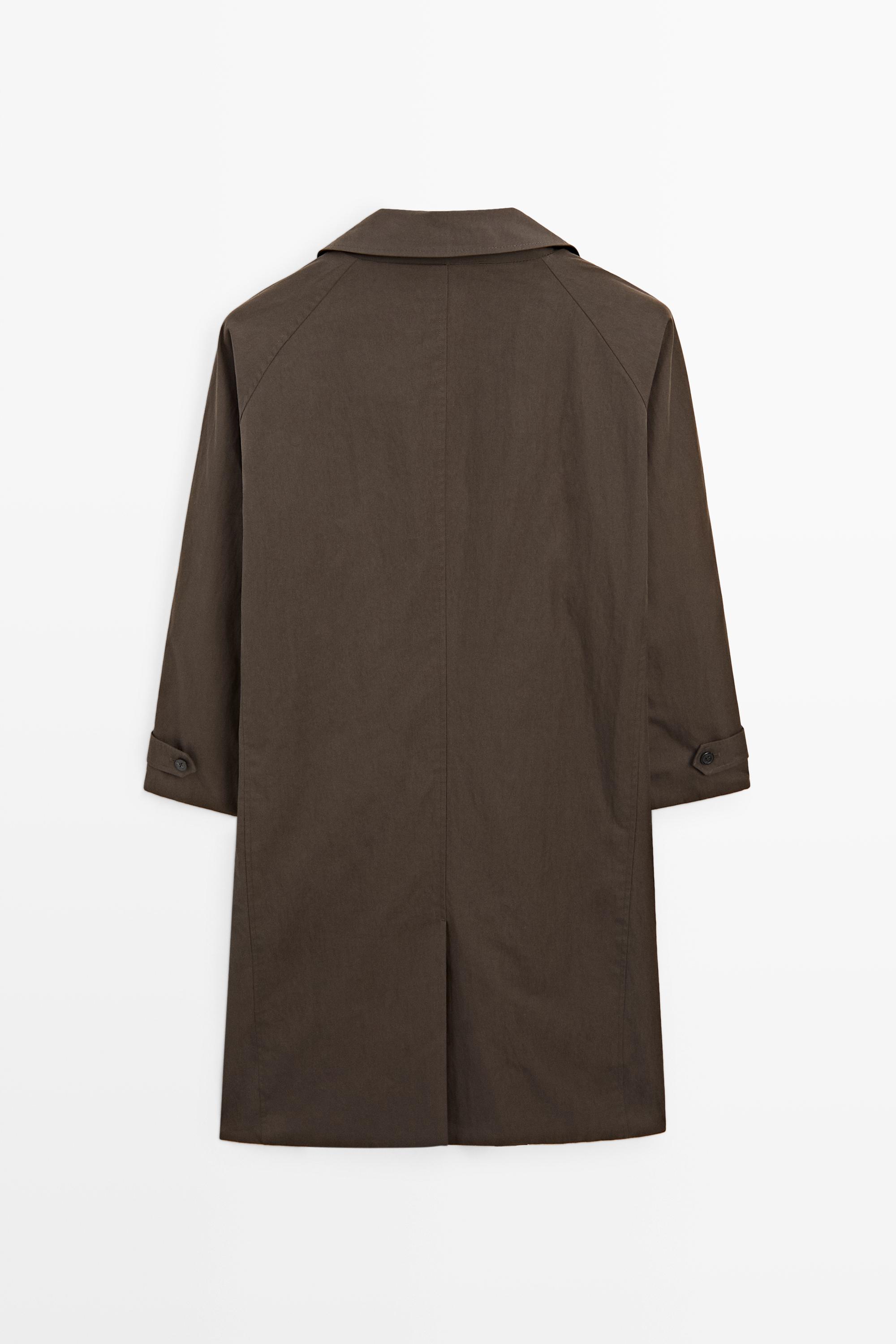 Long reversible trench coat — Chocolate