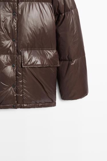 Stand-up collar down jacket — BROWN 7