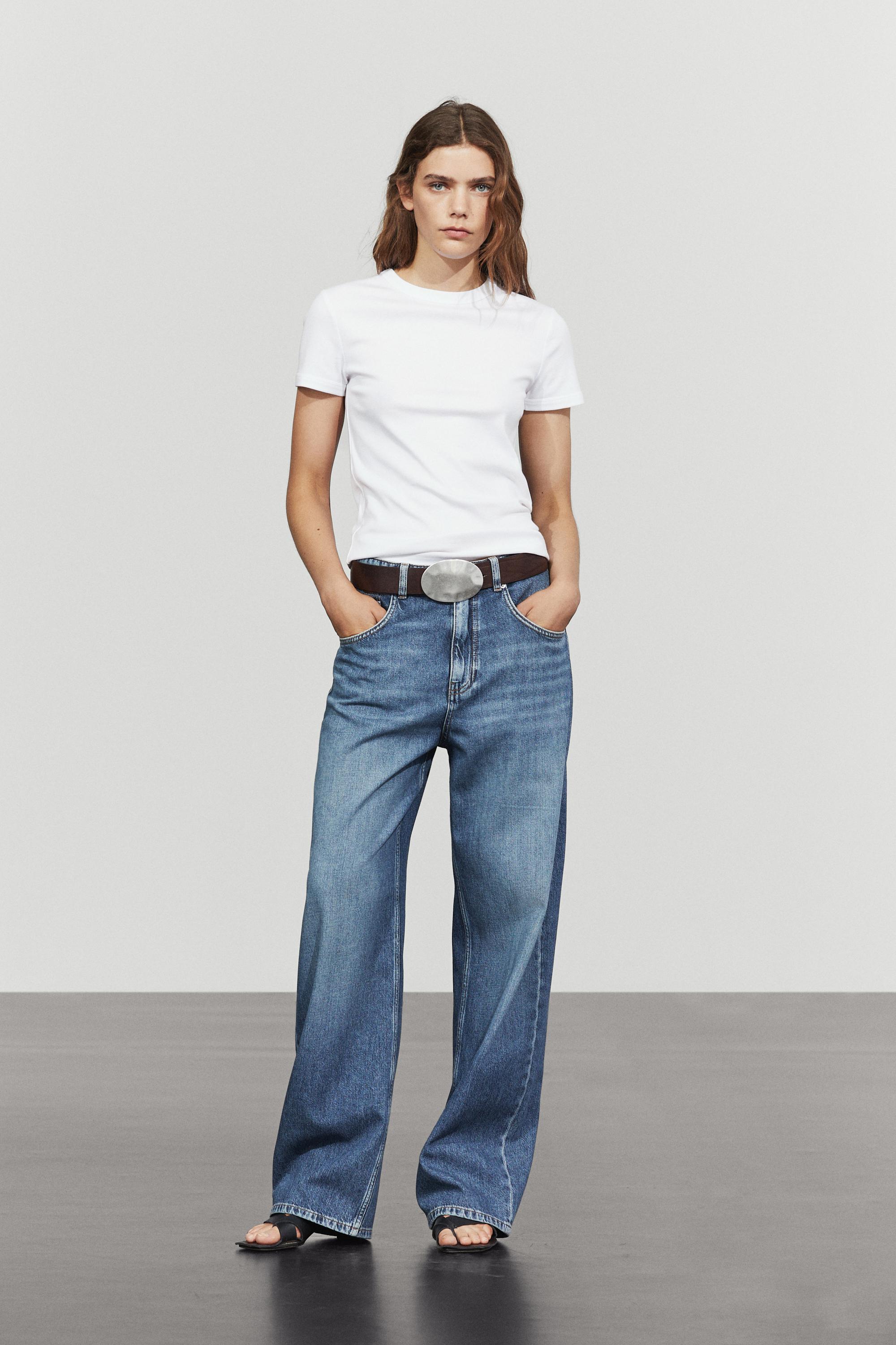 Ribbed short sleeve T-shirt — Off white