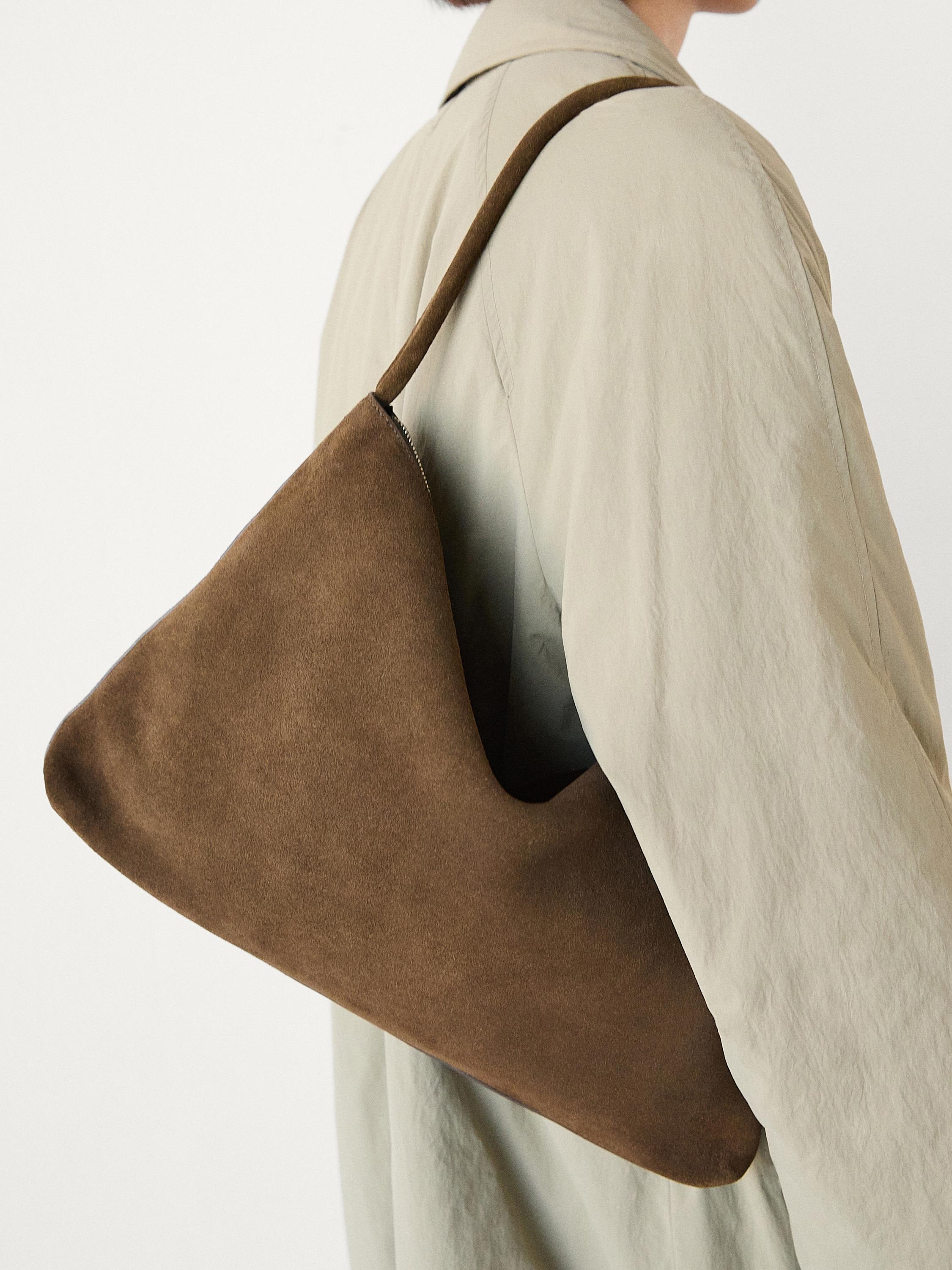 Split cowhide leather bag