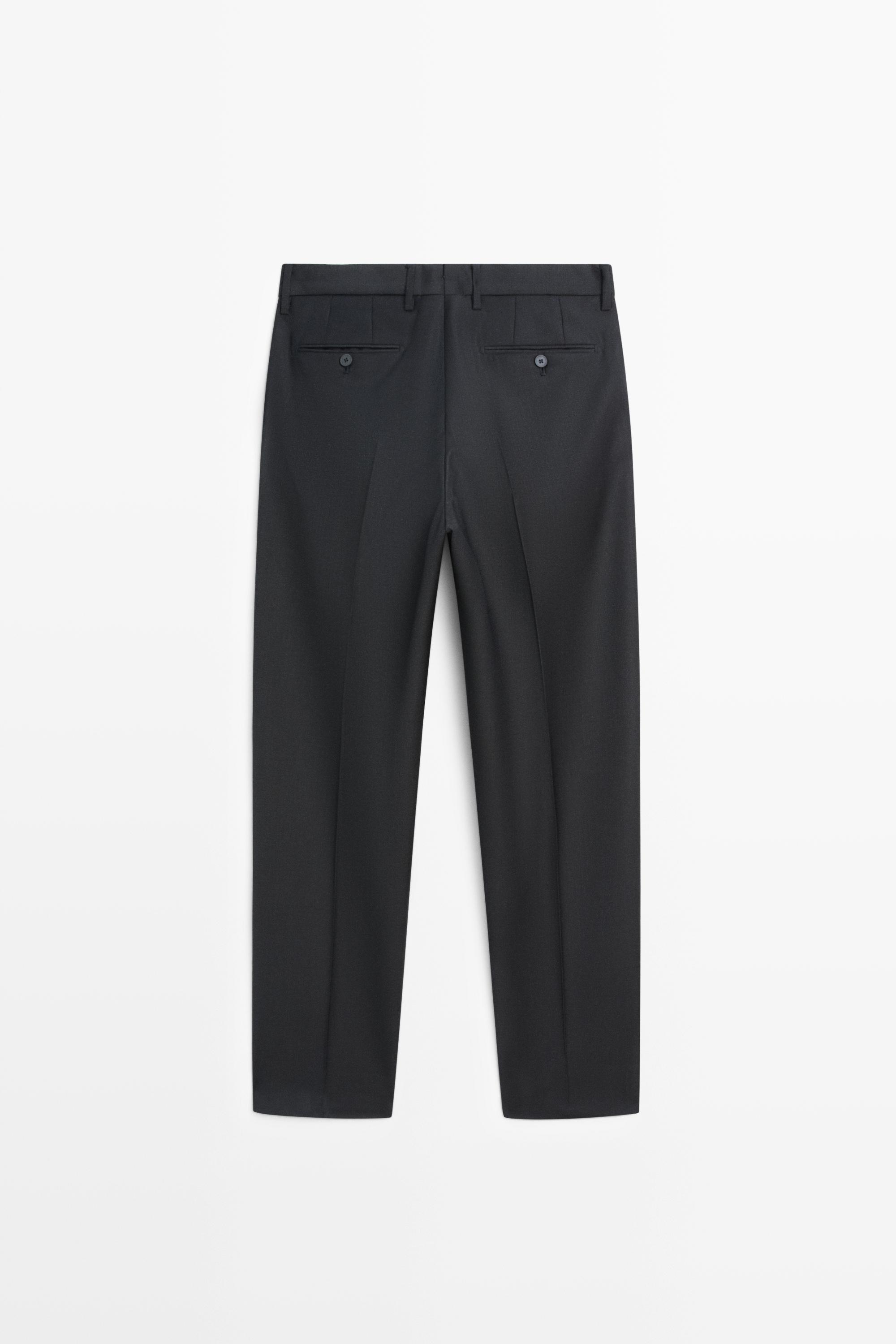 100% wool suit pants — NAVY BLUE