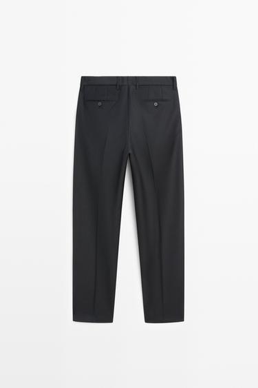 100% wool suit pants — NAVY BLUE 6
