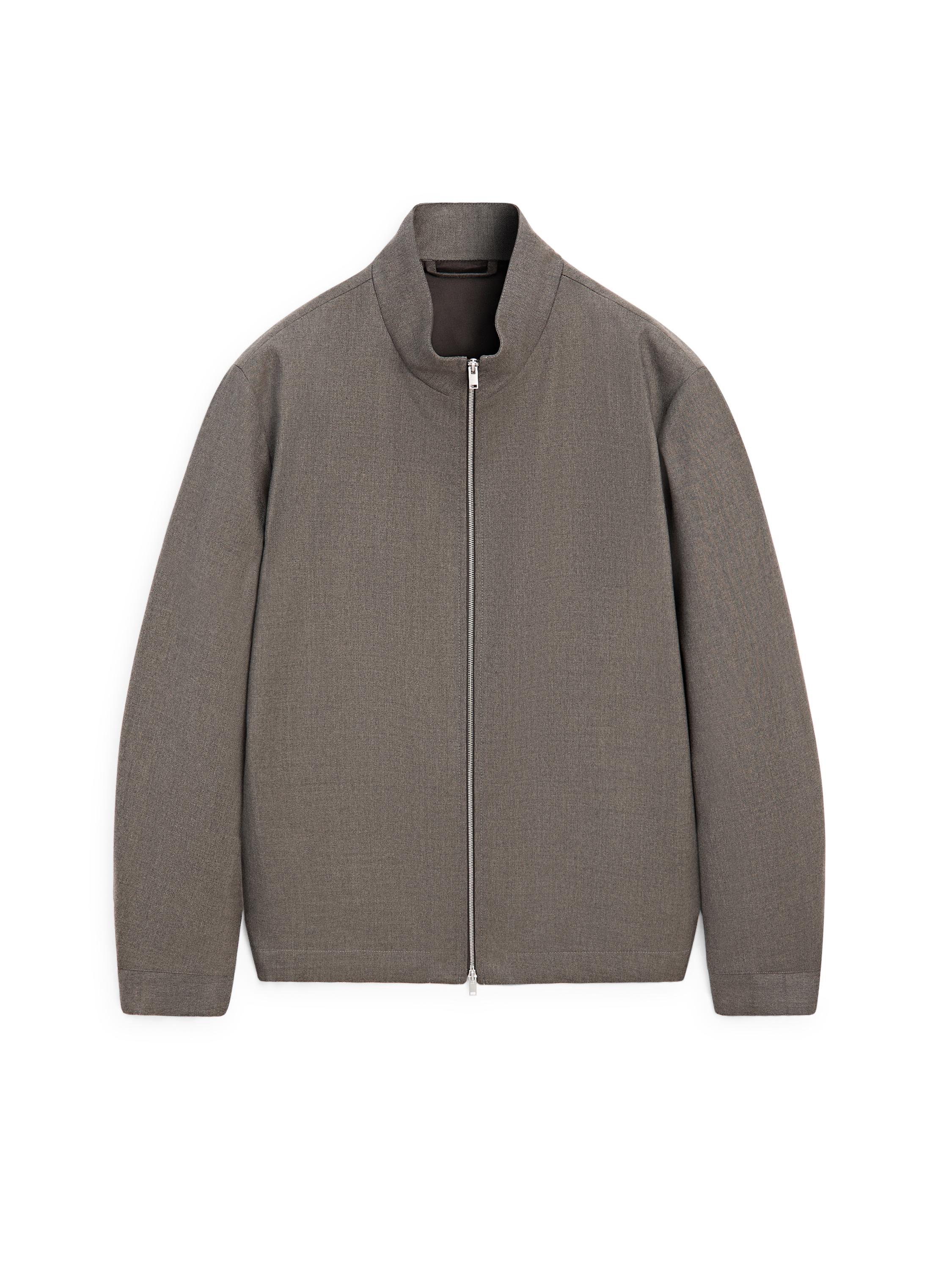 Cool wool blend jacket — MEDIUM ECRU