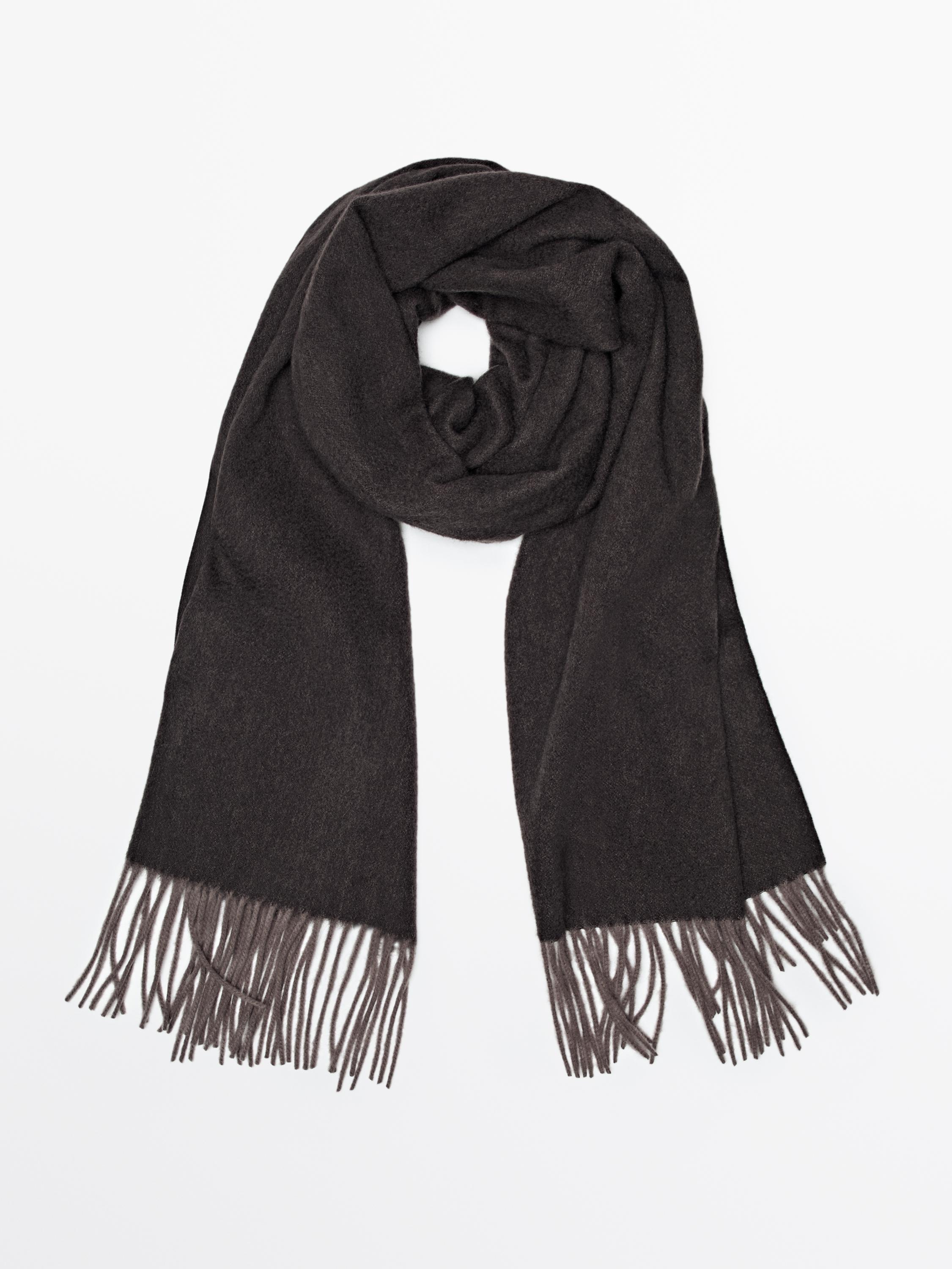 100% wool double-faced scarf