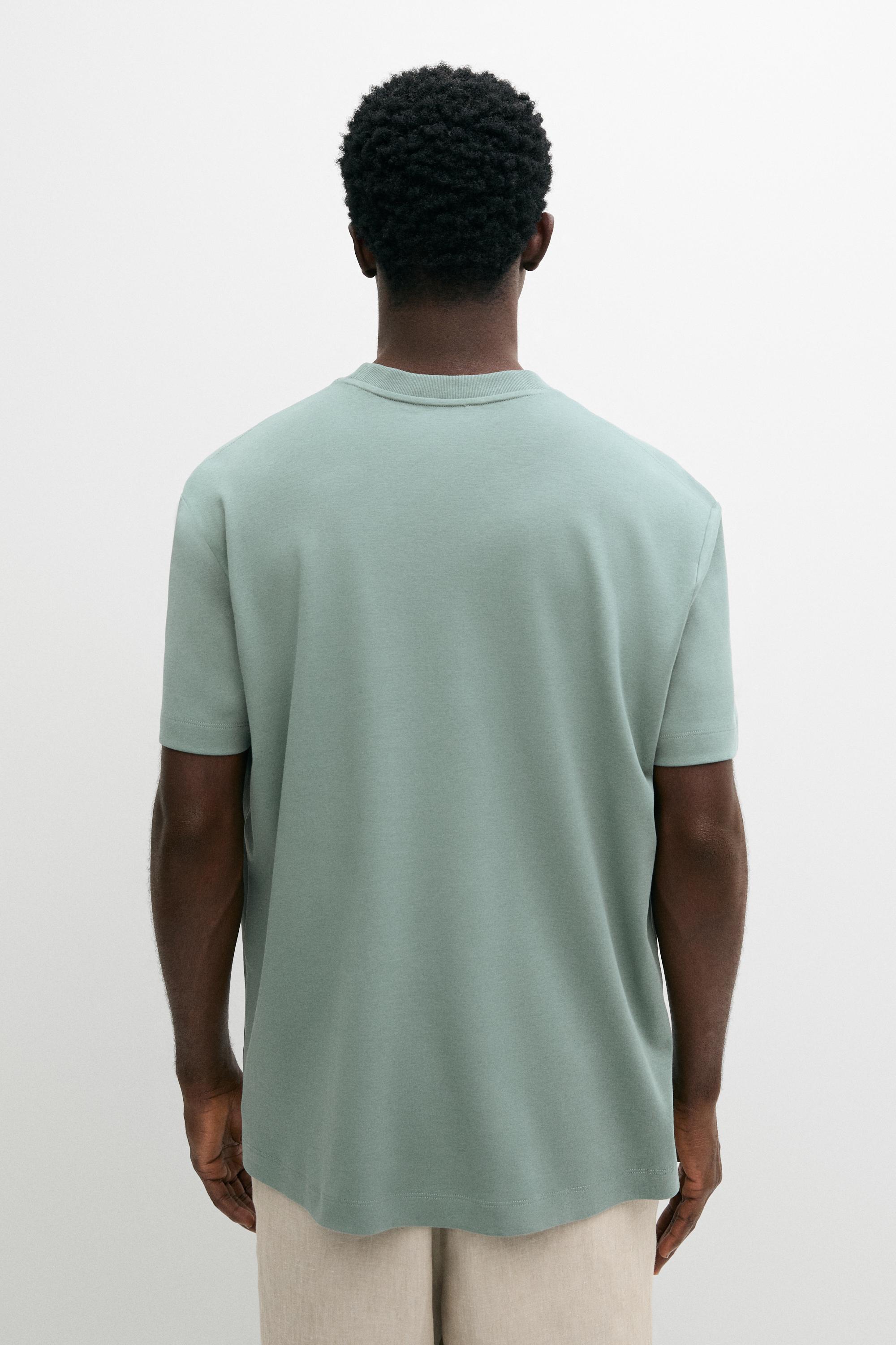 100% cotton short sleeve T-shirt — Greyish green