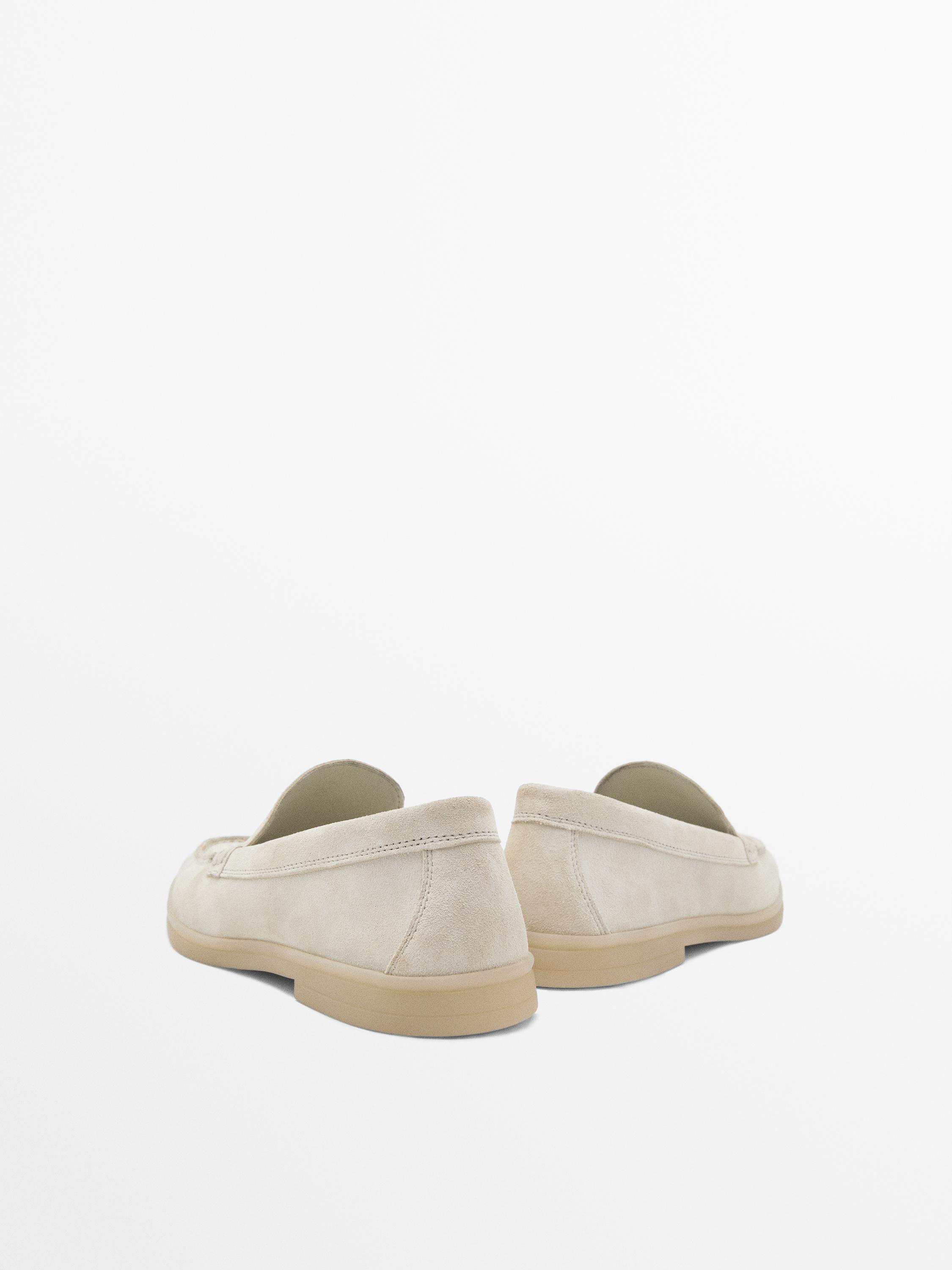 Split leather loafers