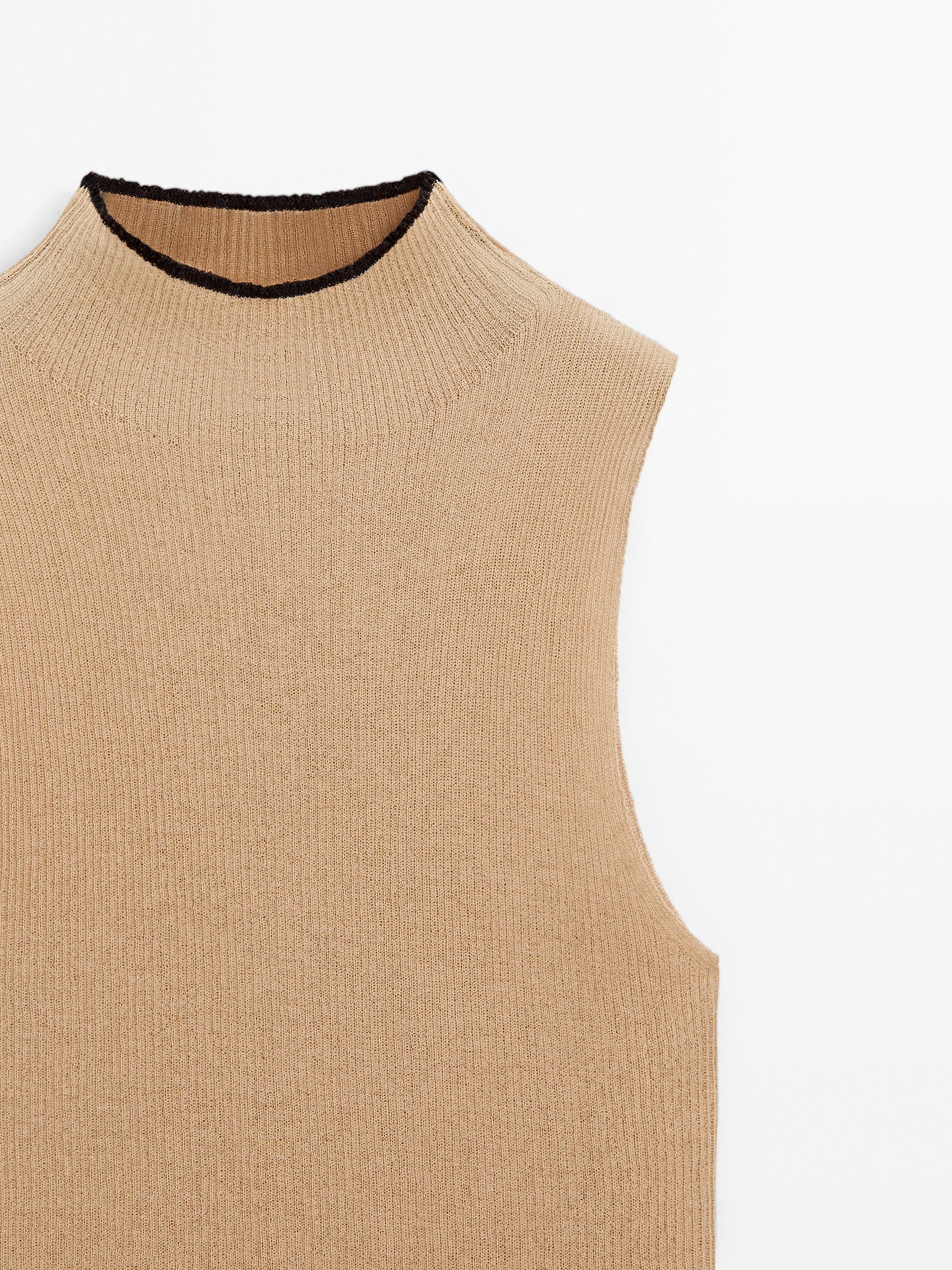 Ribbed cotton blend top - Studio