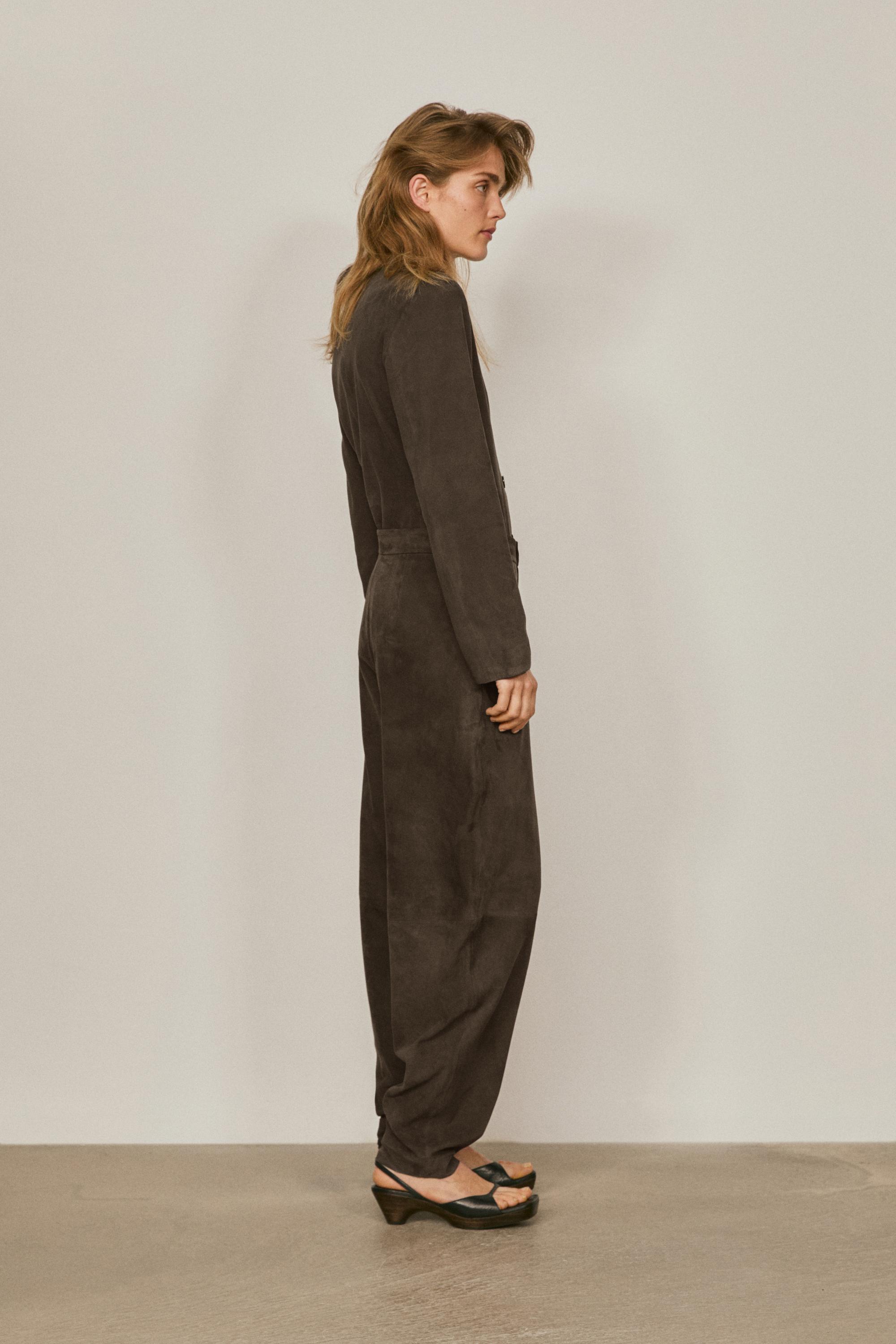 Suede leather trousers - LIMITED EDITION — MOLE BROWN