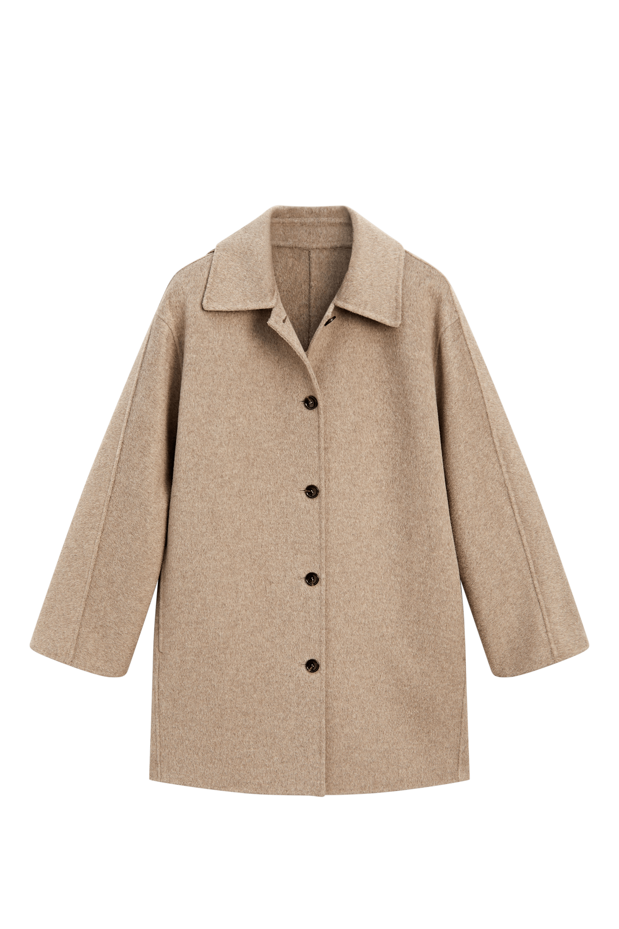 Massimo Dutti Melanj yaka detaylı kaban görsel 2