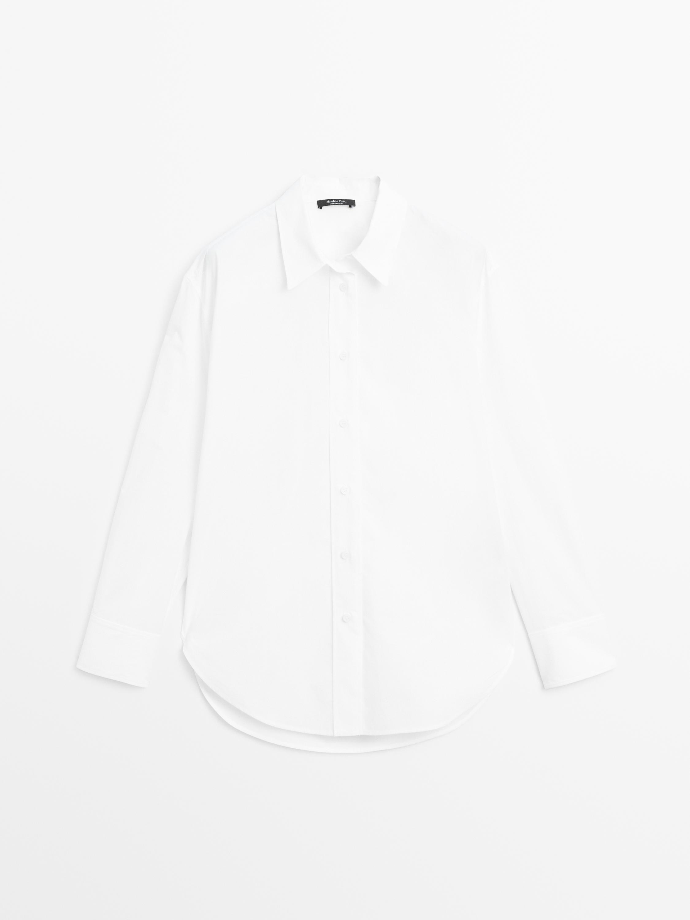 Chemisier long popeline 100 % coton