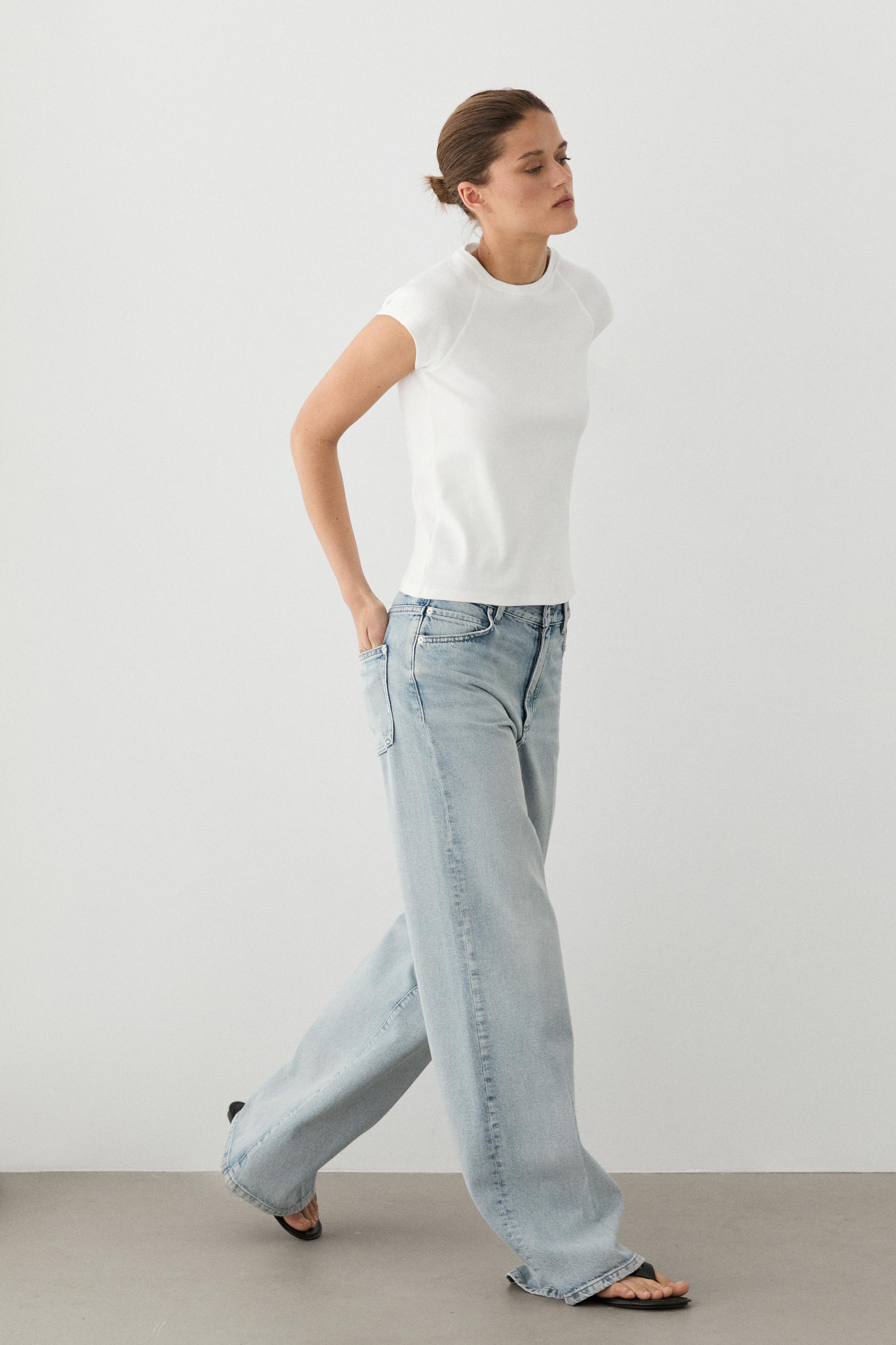 100% Cotton Short Sleeve Raglan T-Shirt — Off white