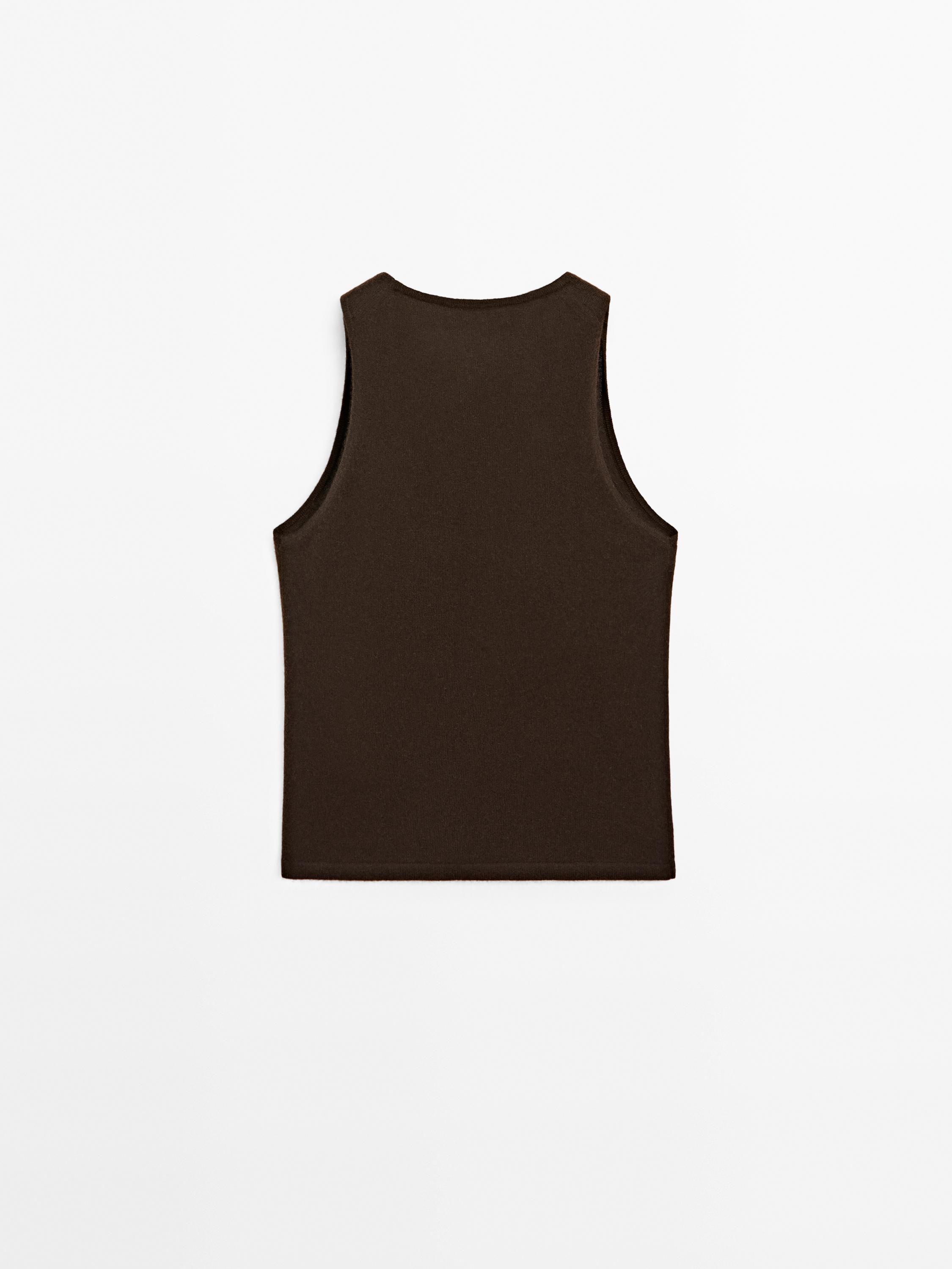 100% cashmere crew neck top