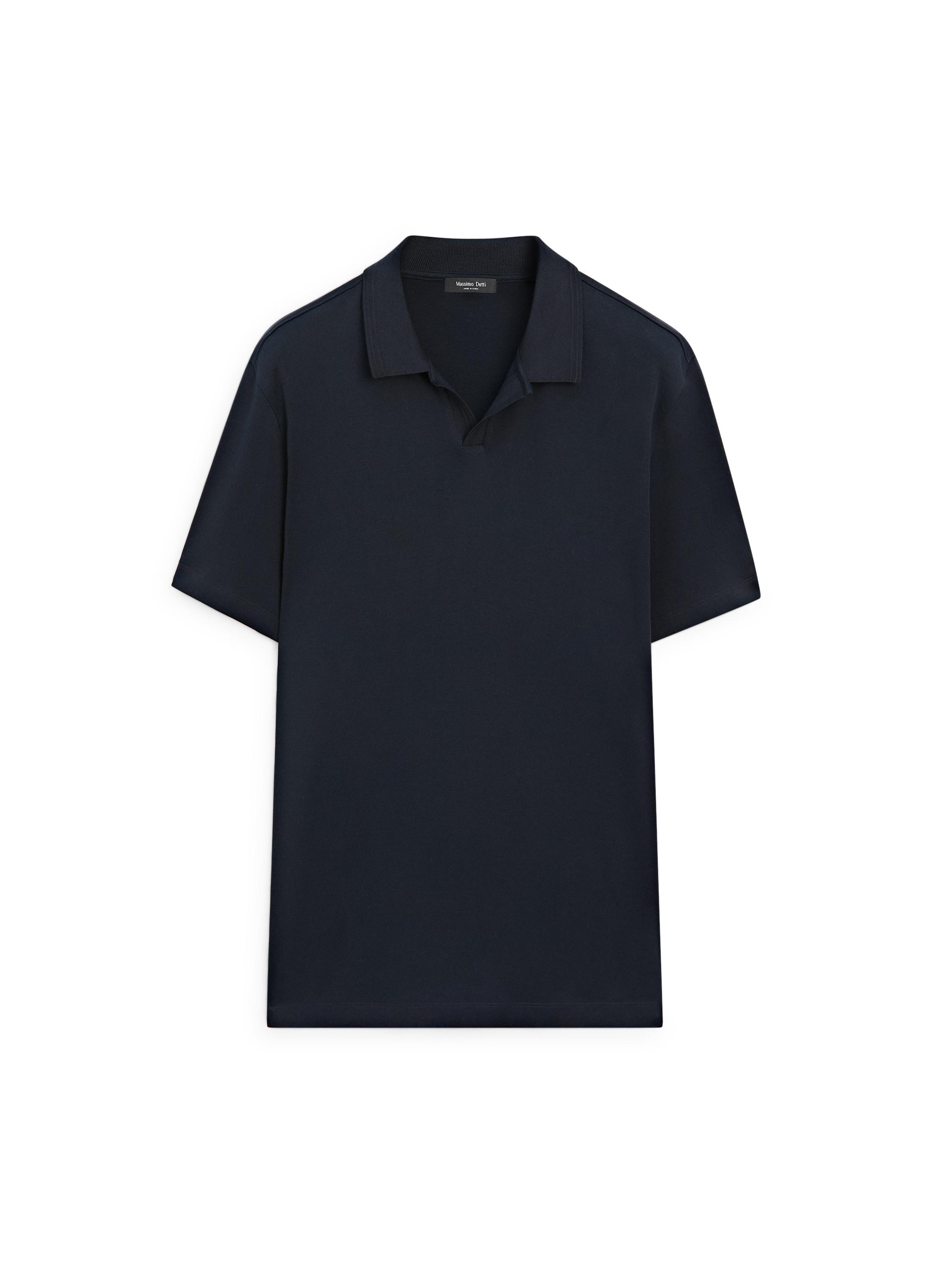 100% cotton short sleeve polo shirt — NAVY BLUE