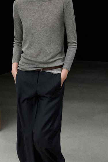 Double boat neck T-shirt — GREY MARL 5